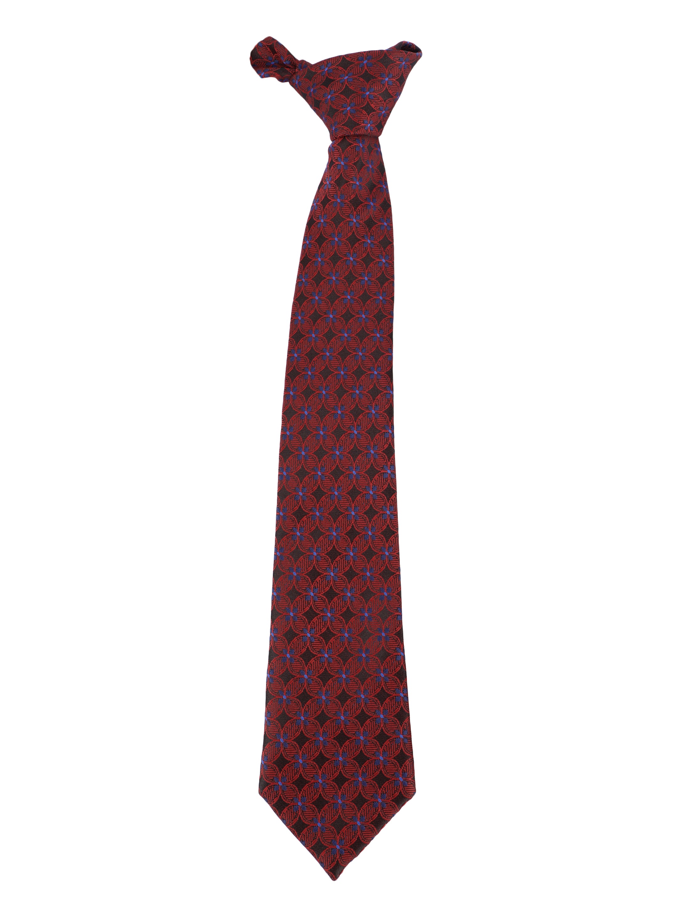 Maroon Geometric Necktie