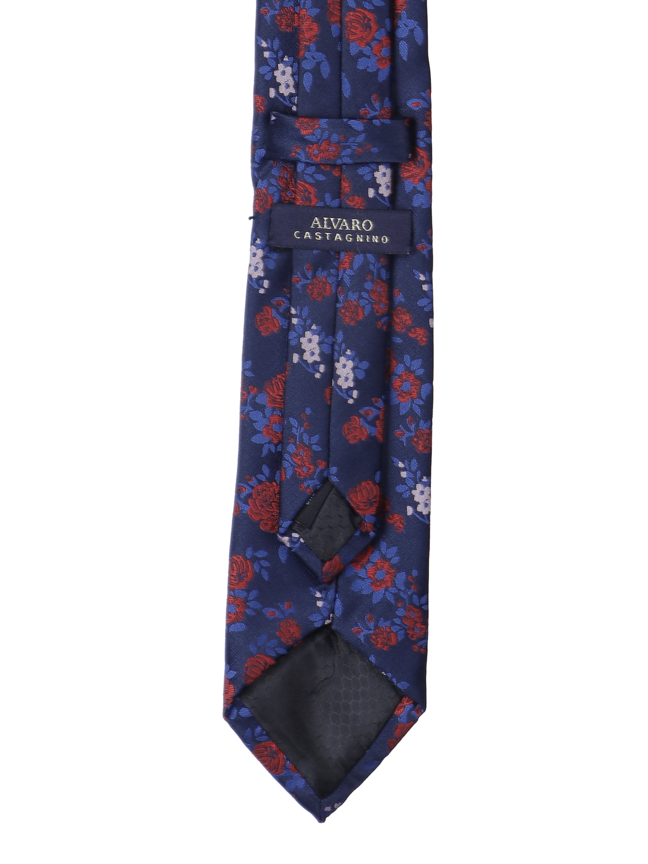 Blue & Red Floral Necktie