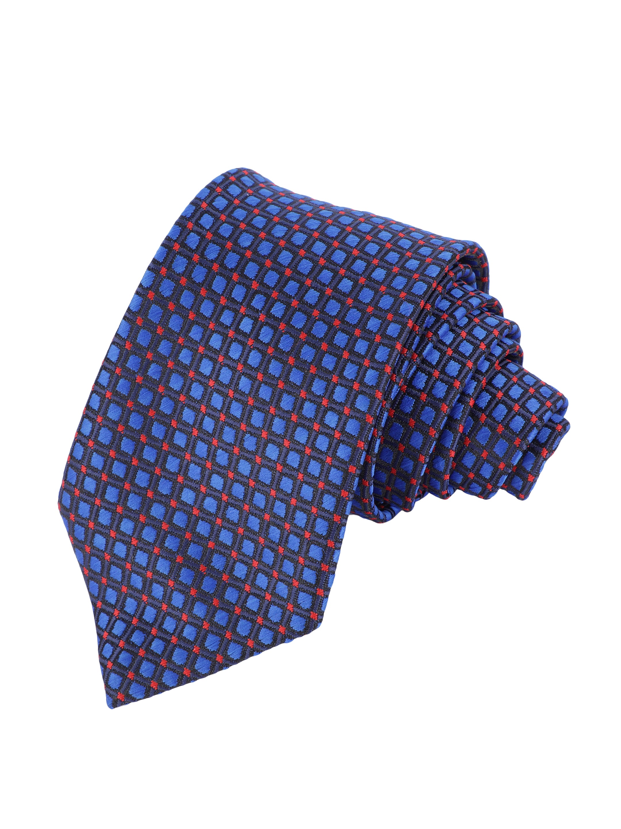 geometric Blue Necktie