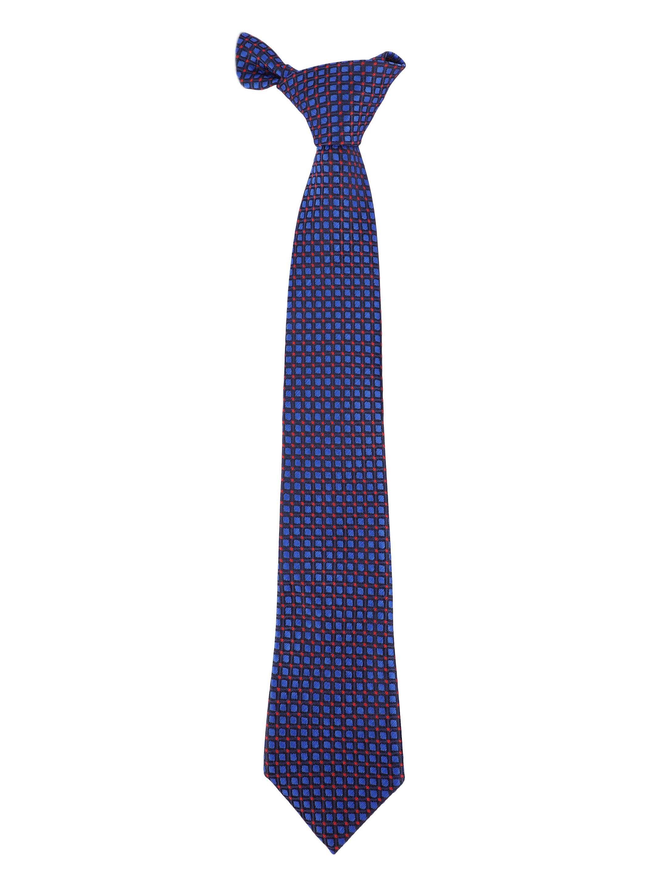 geometric Blue Necktie