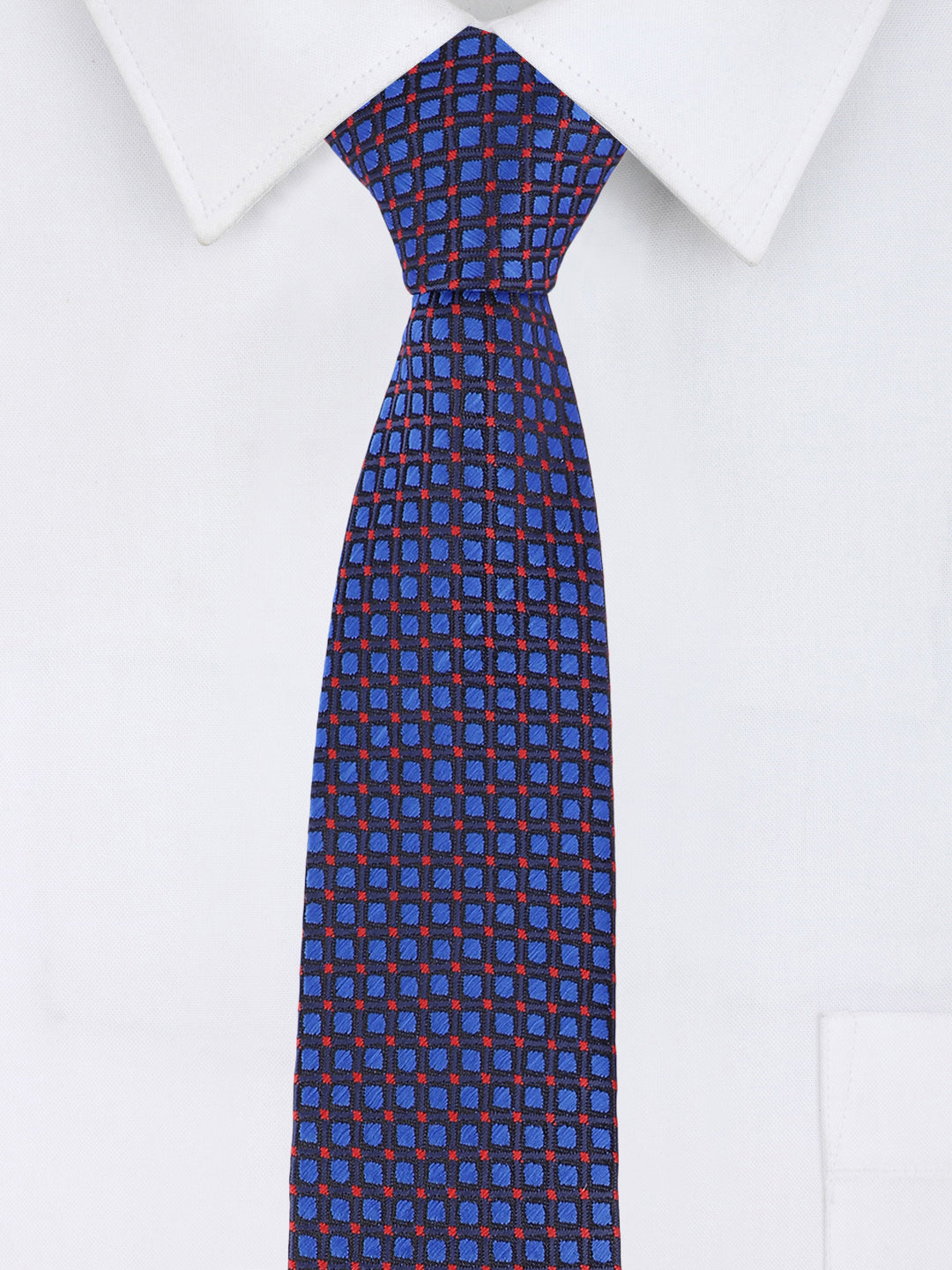 geometric Blue Necktie