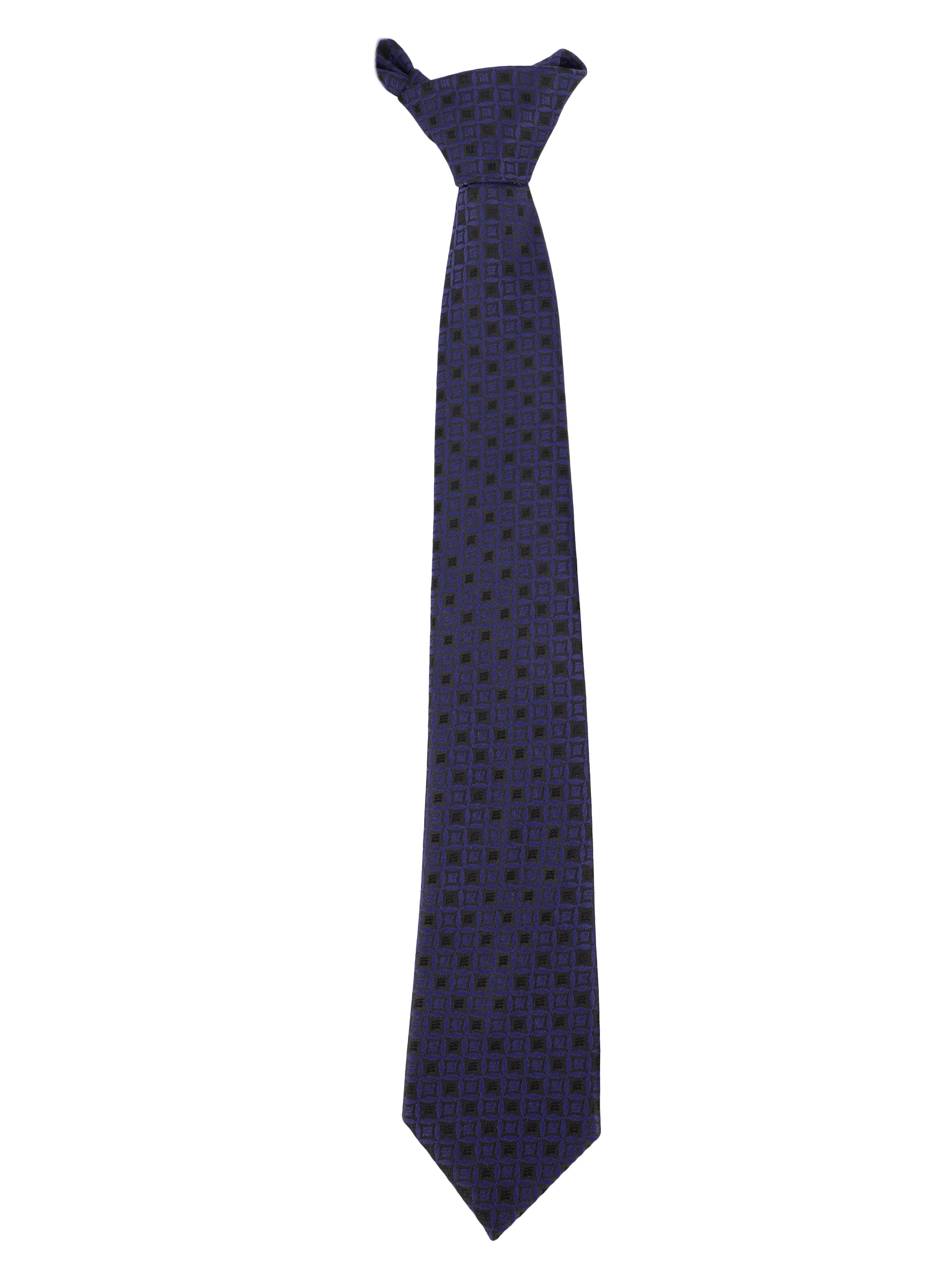 Blue & Black Geometric Necktie