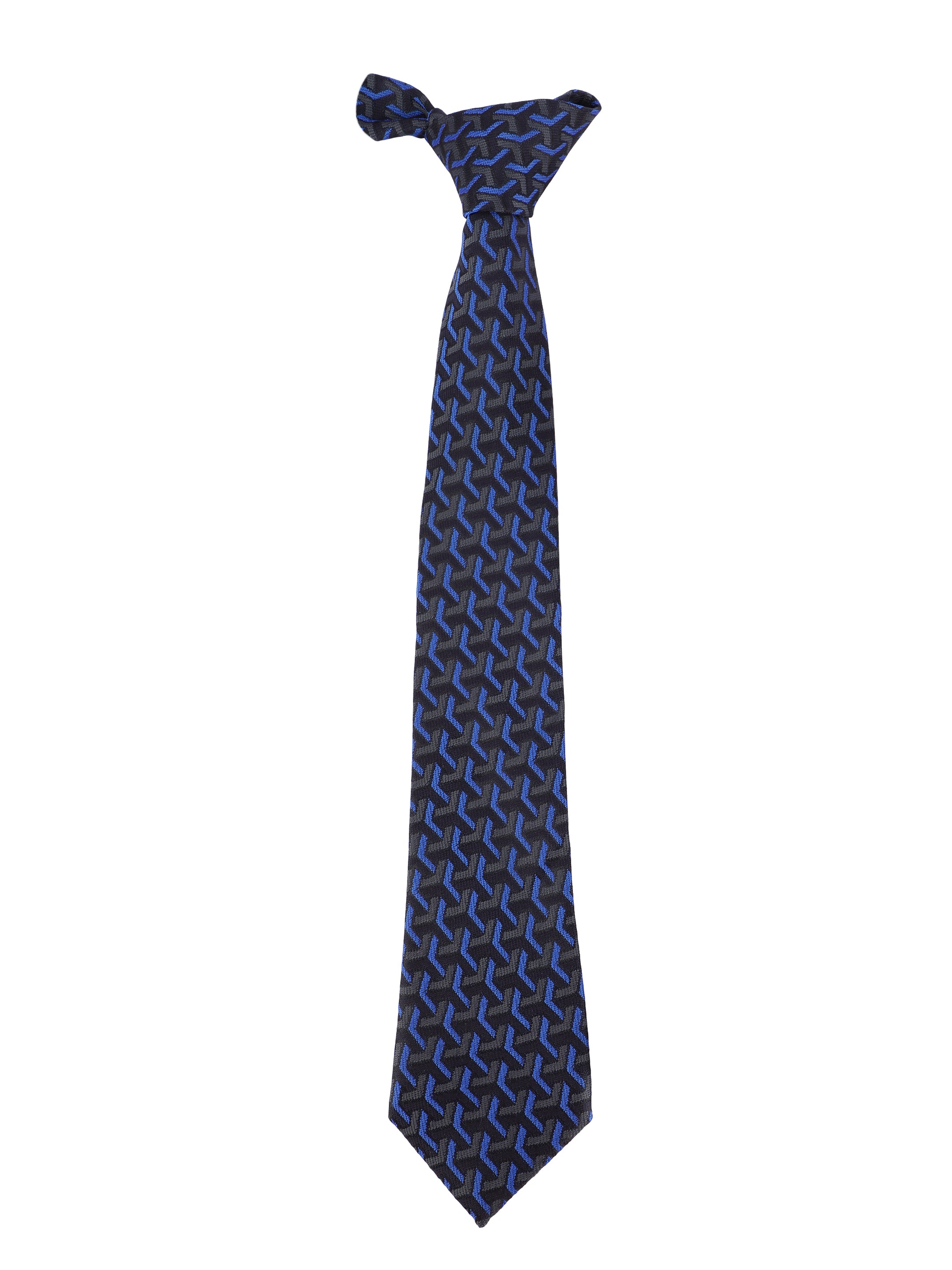 Geometric Black & Blue Tie