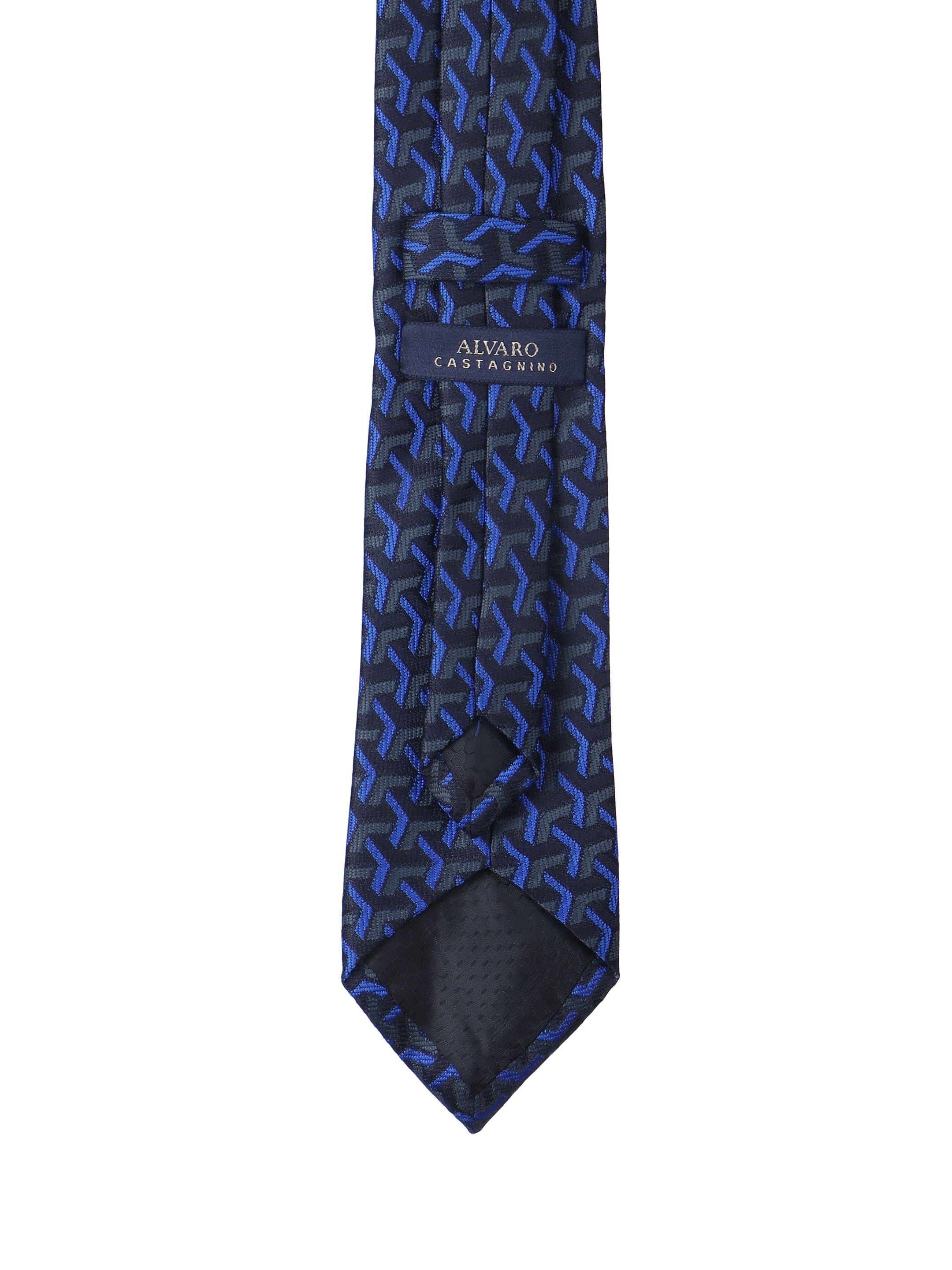 Geometric Black & Blue Tie