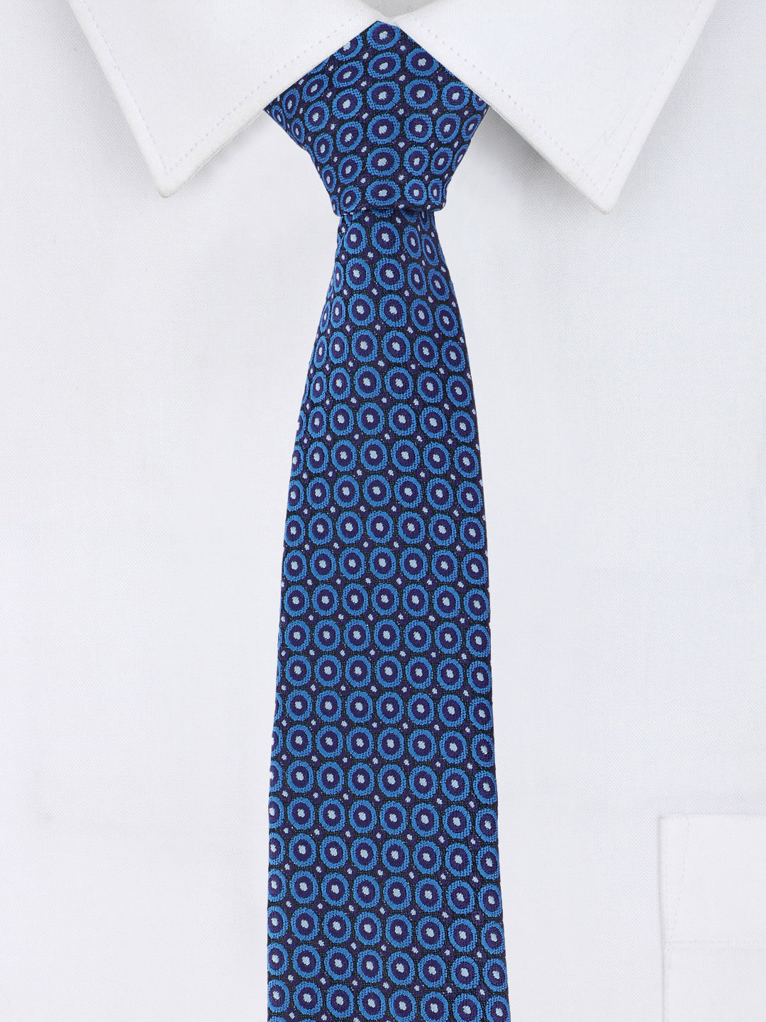 Geometric Blue Necktie