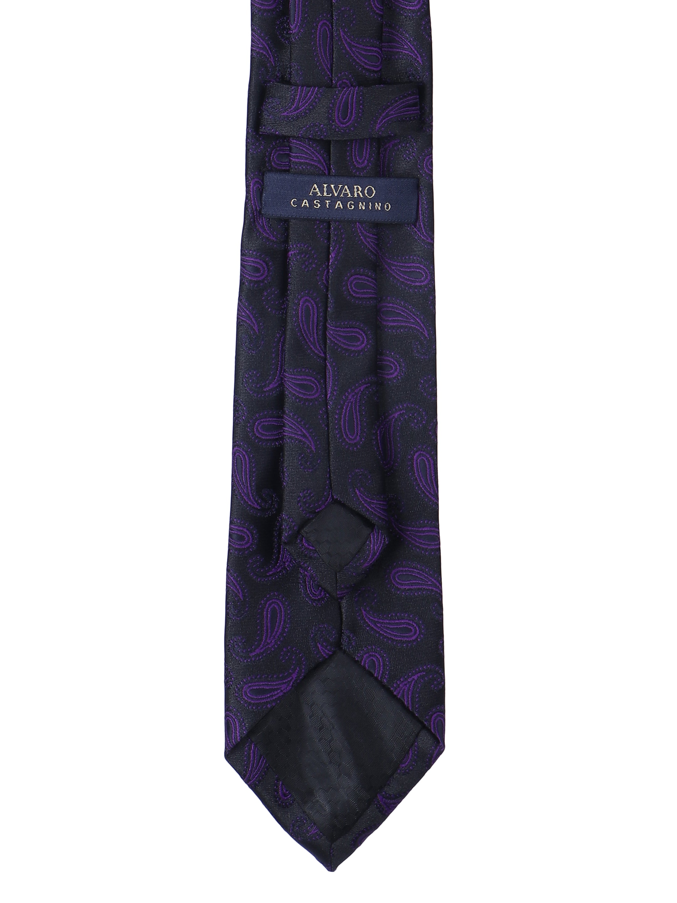Paisley Black & Purple Tie