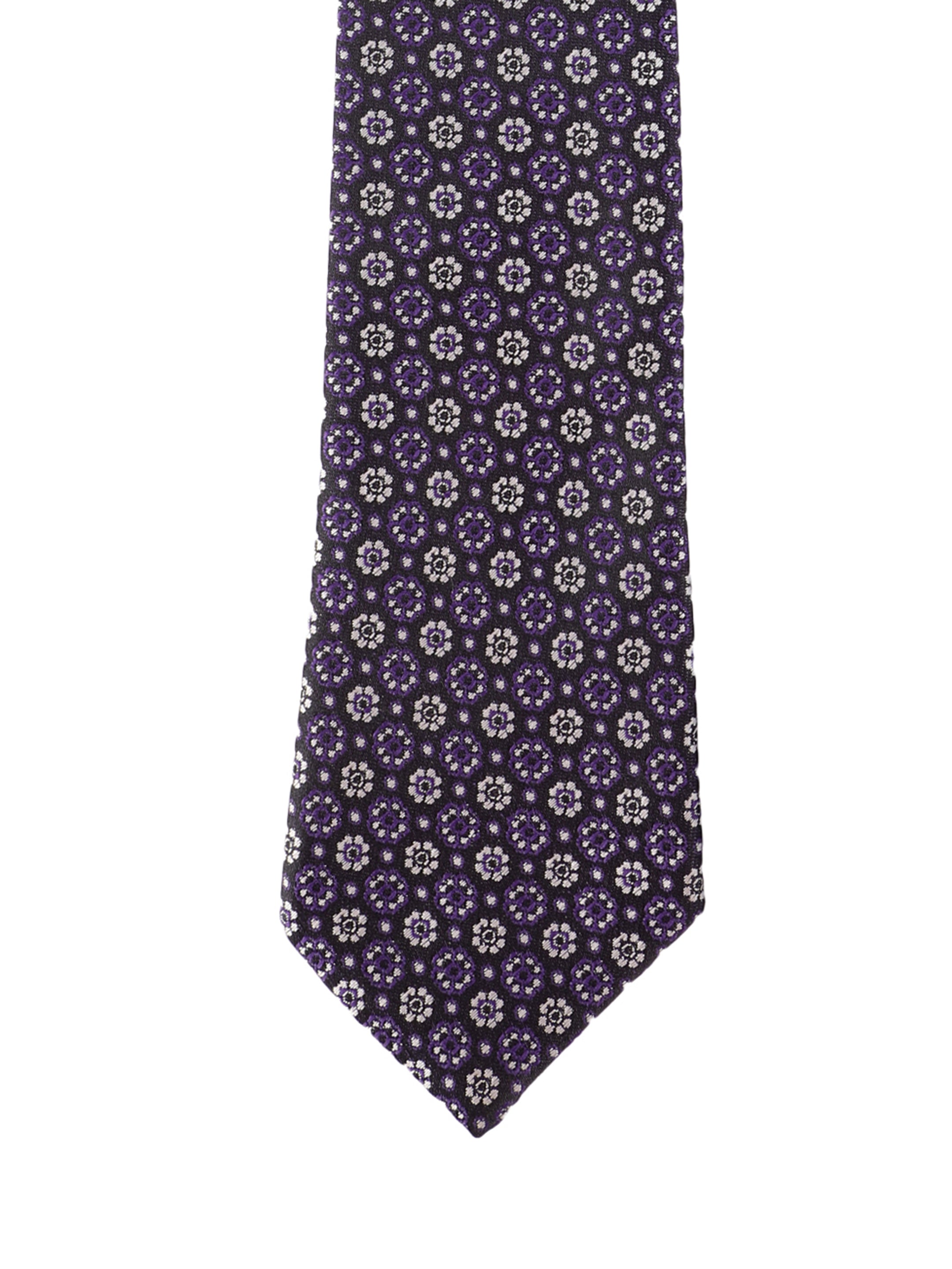 Purple Floral Necktie