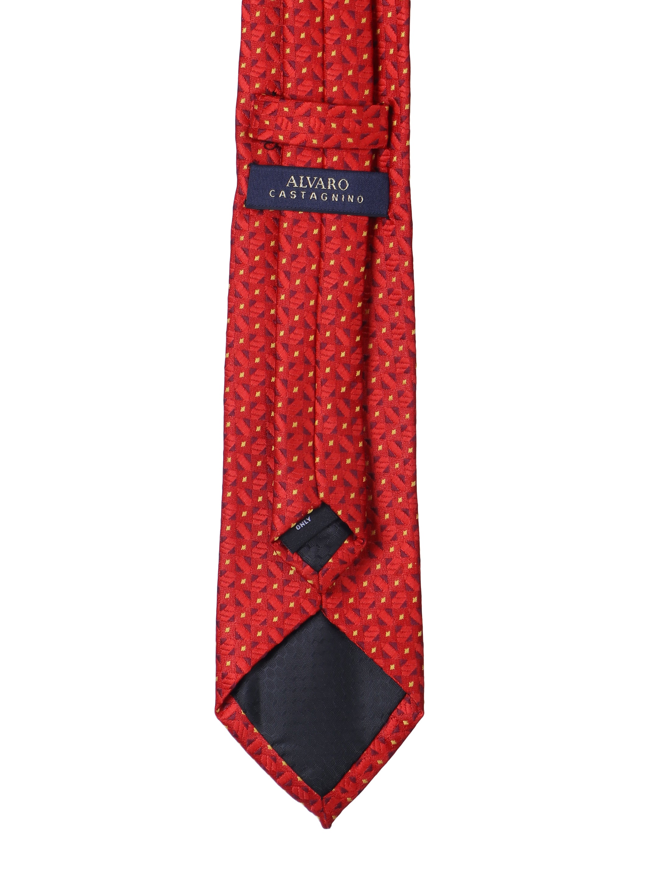 Red Geometric Tie