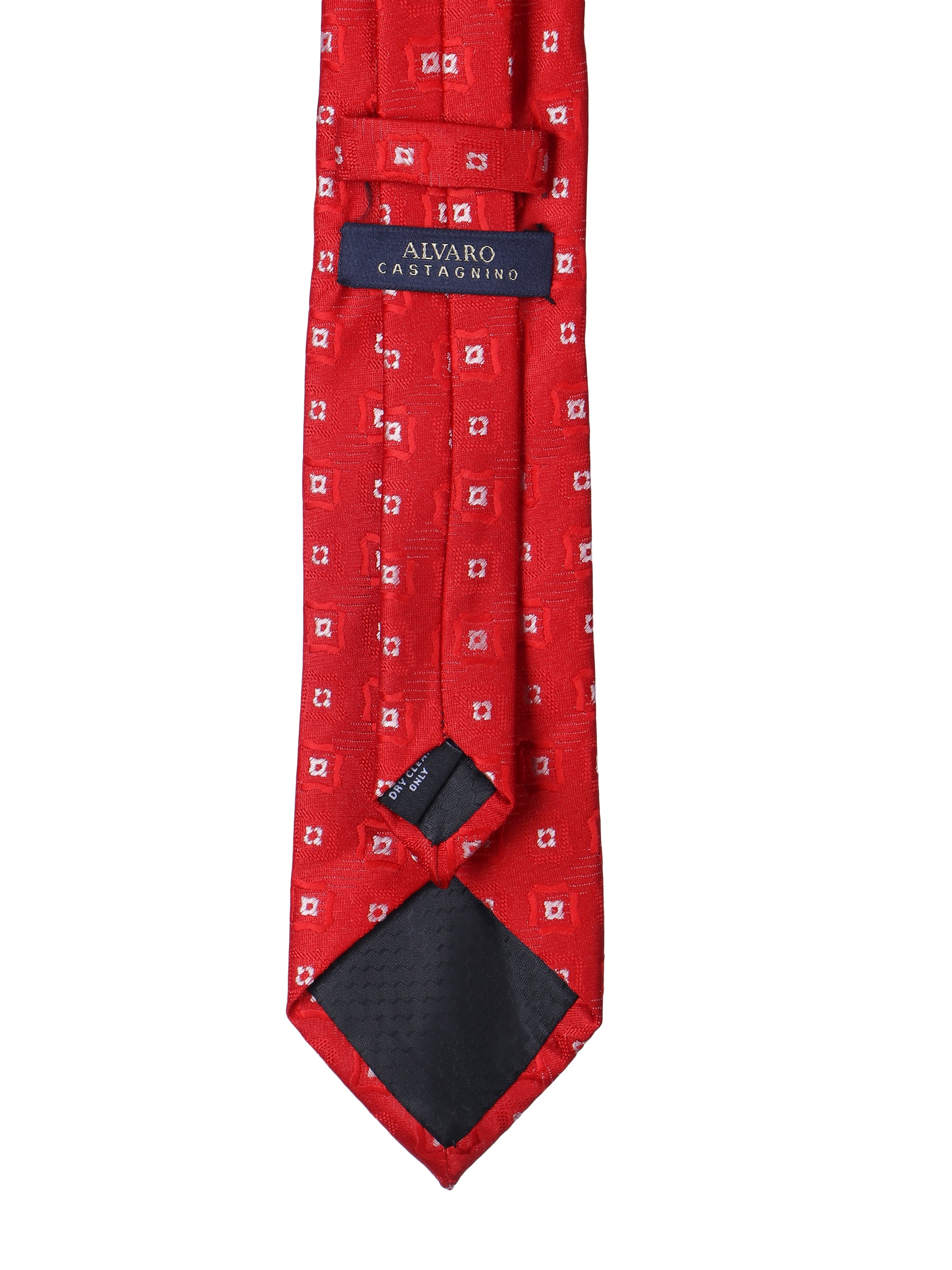Red Square Medallion Tie