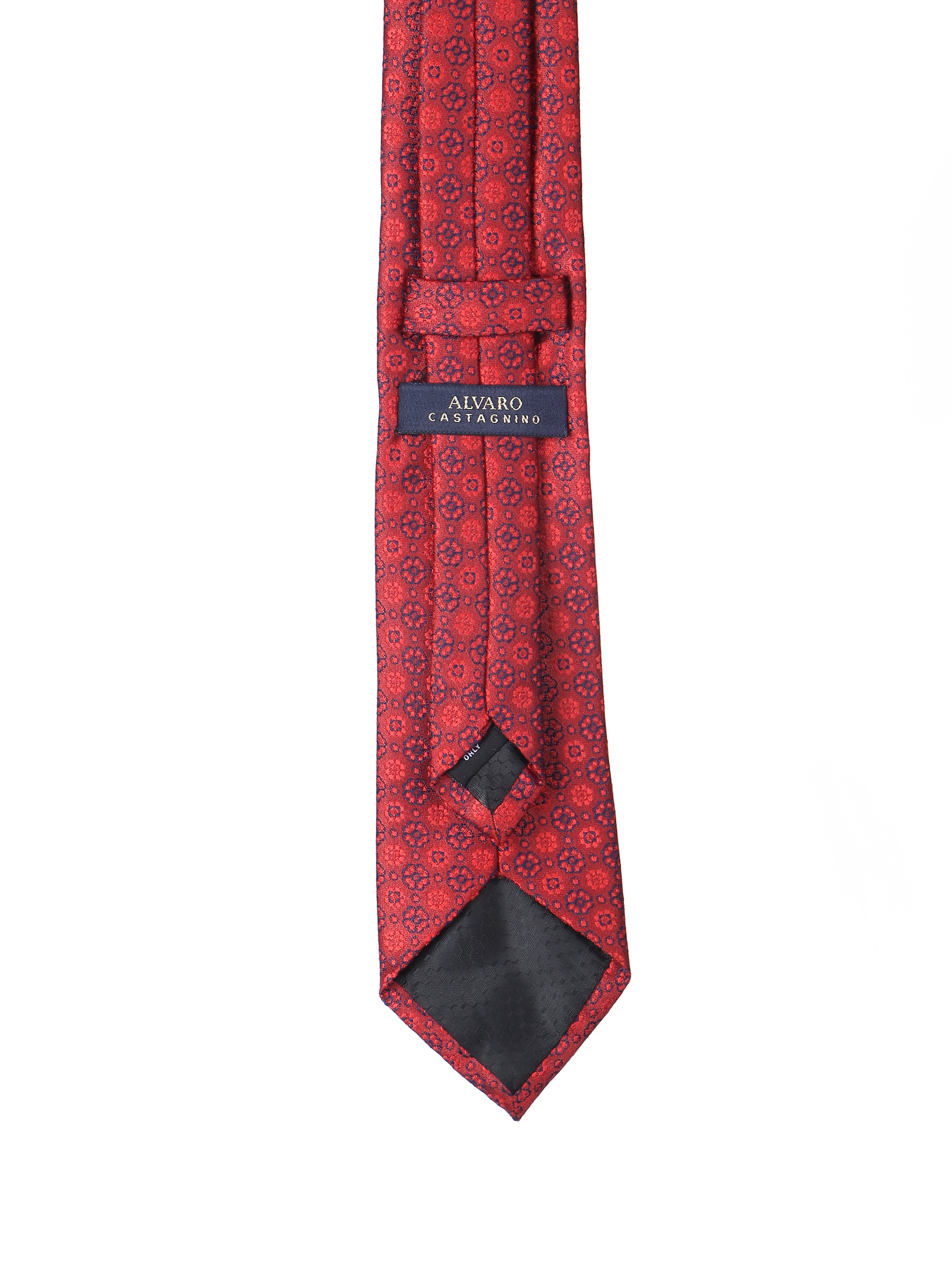 Red Concentric Floral Tie