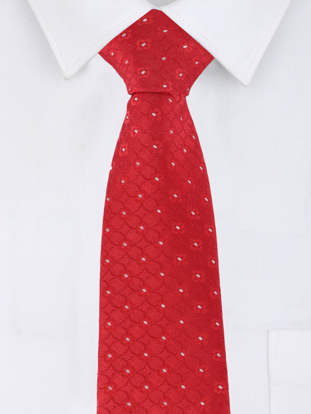 Red Geometric Tie