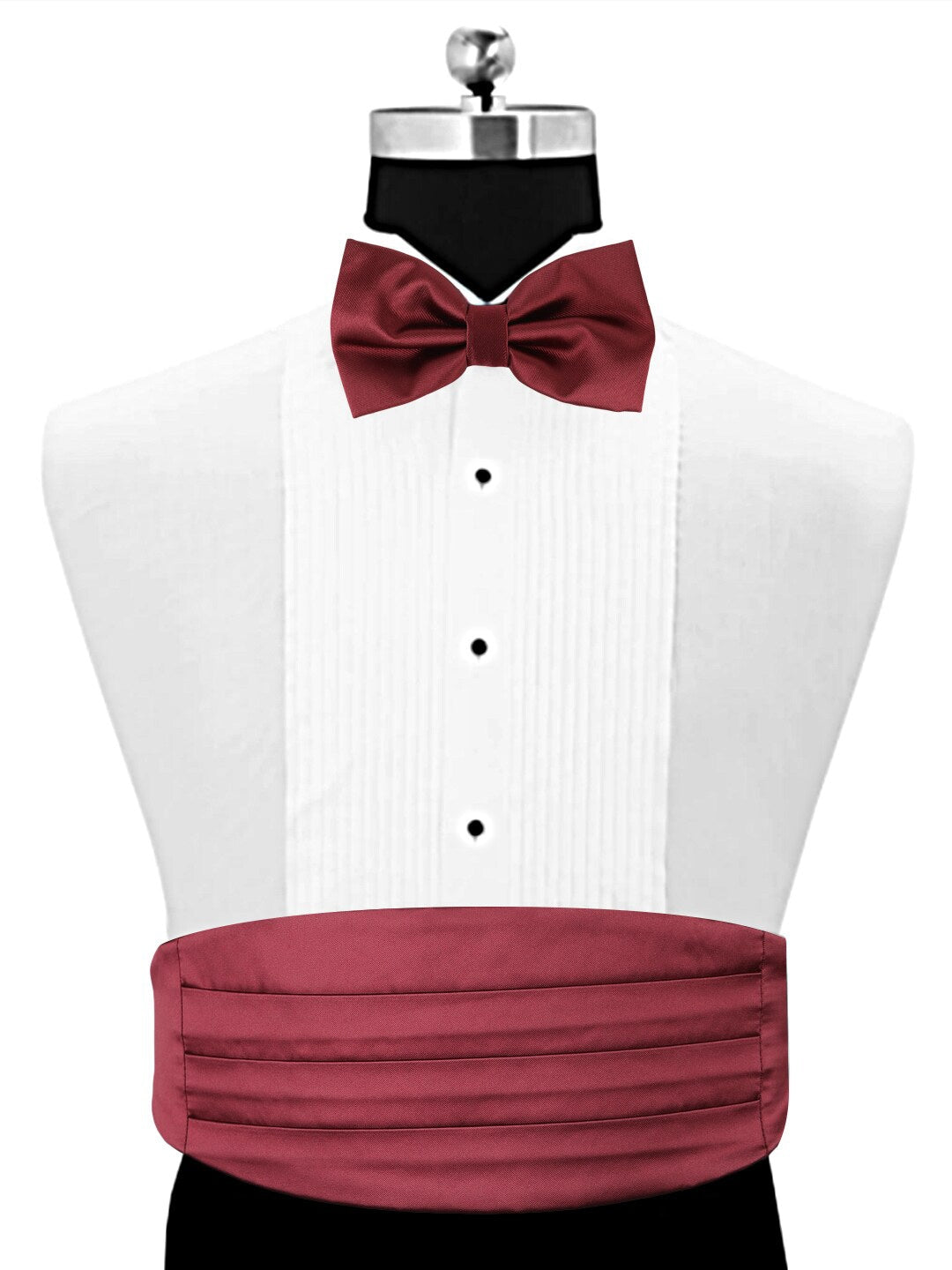 Maroon Bow Tie & Cummerbund Gift Set