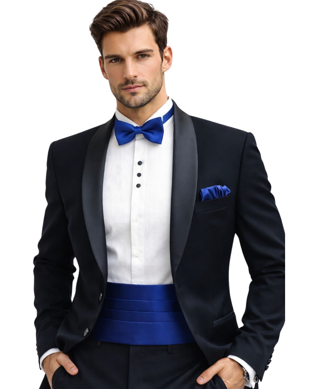 Royal Blue Bow Tie & Cummerbund Gift Set