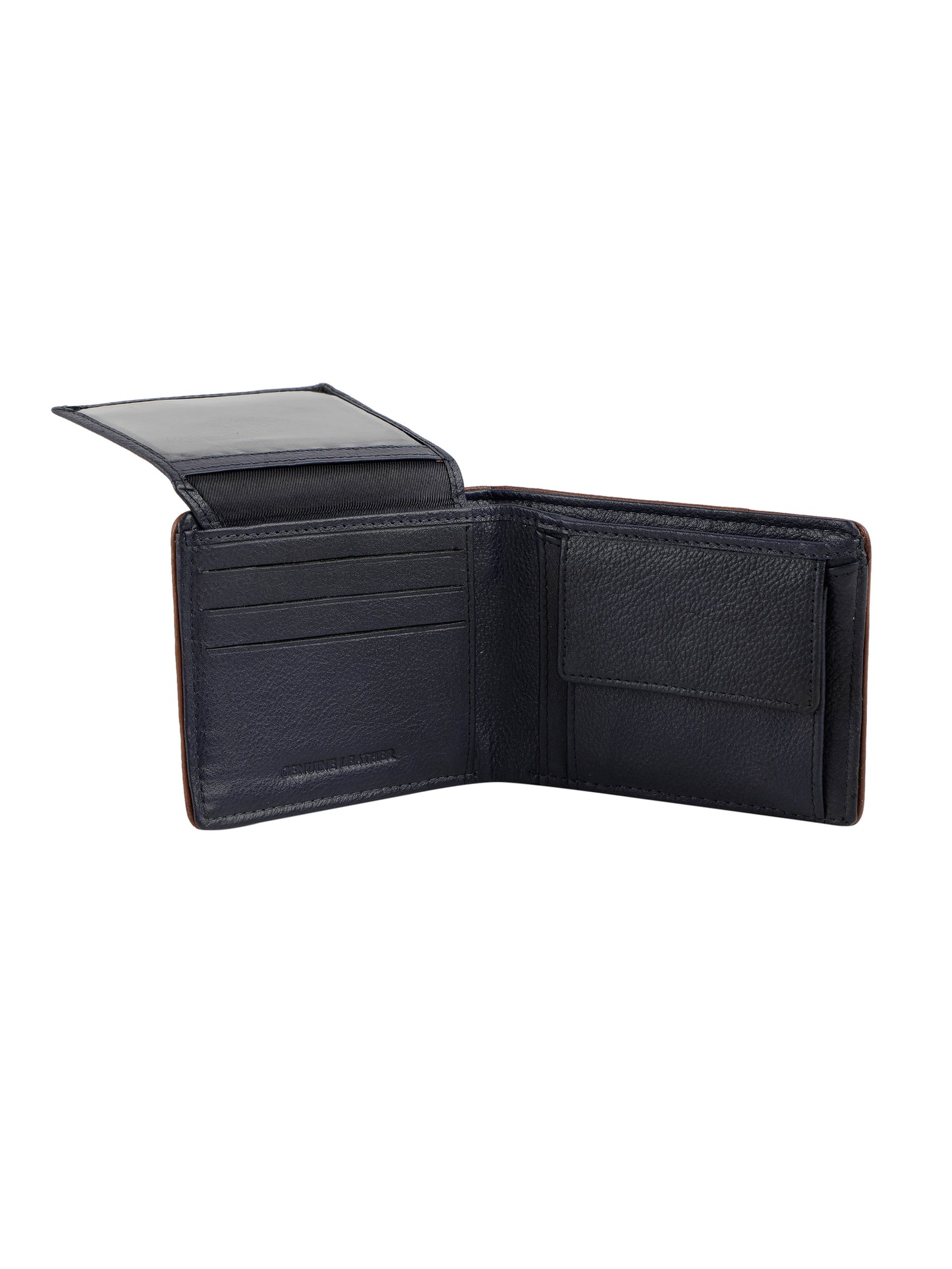 Alvaro Castagnino Blue & Brown Coloured Two Fold Leather Wallet for Men