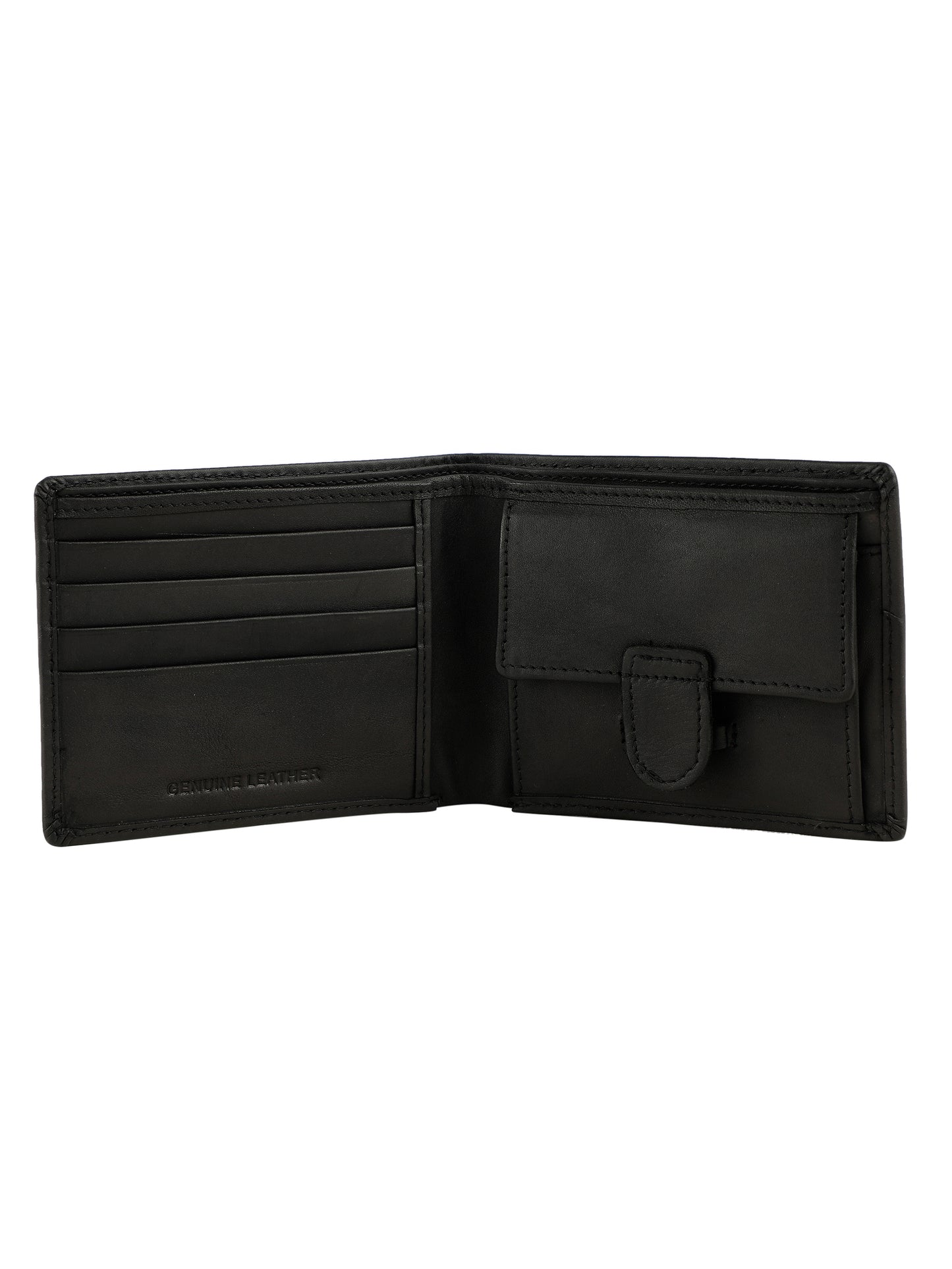 Alvaro Castagnino Black Coloured Two Fold Leather Wallet for Men