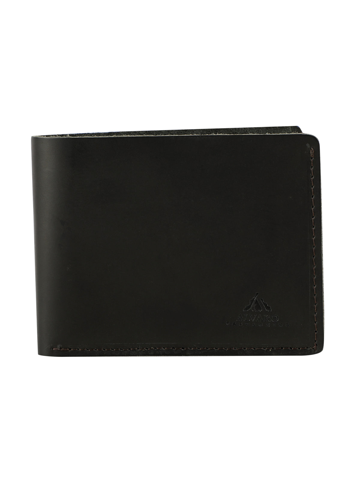 Alvaro Castagnino Black Coloured Two Fold Leather Wallet for Men