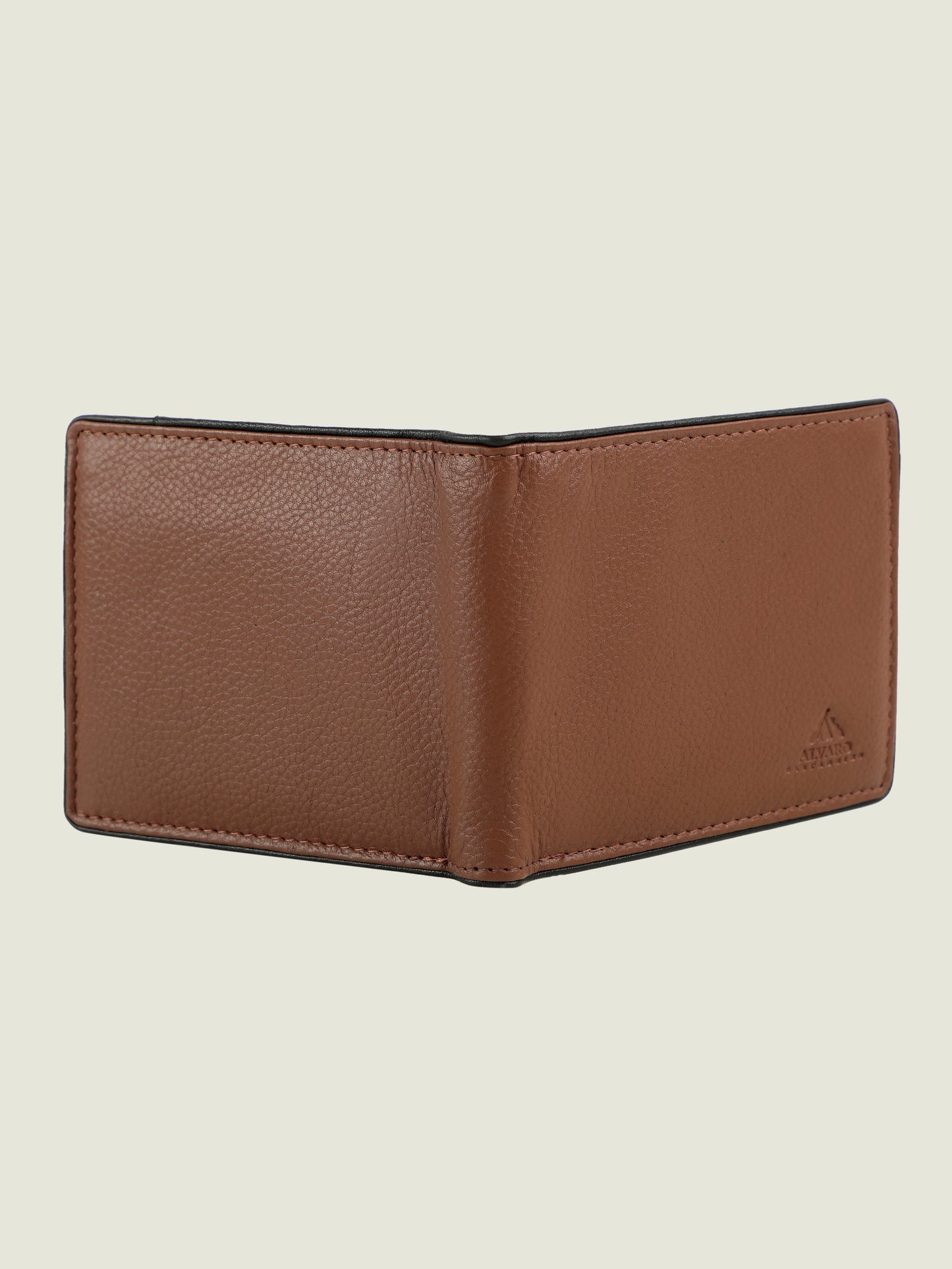 Alvaro Castagnino Brown & Black Coloured Two Fold Leather Wallet for Men
