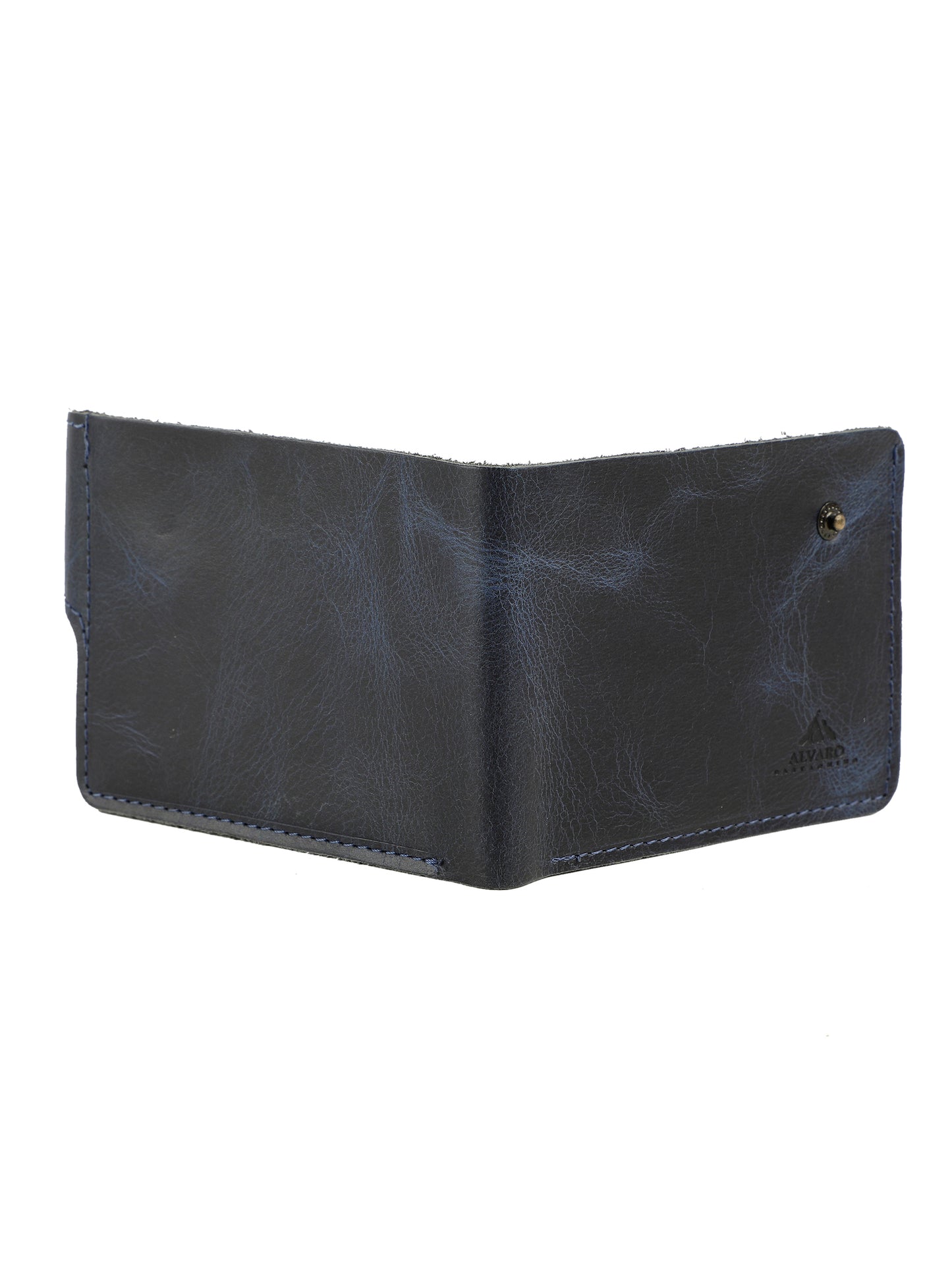 Alvaro Castagnino Blue Coloured Two Fold Leather Wallet for Men