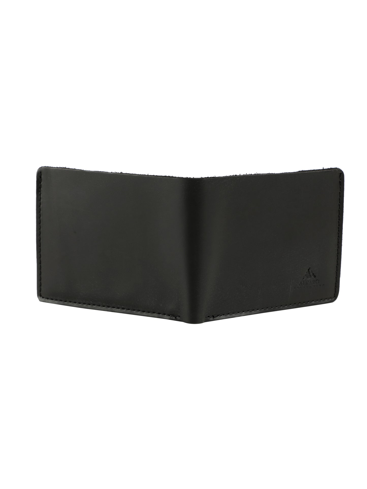Alvaro Castagnino Black Coloured Two Fold Leather Wallet for Men