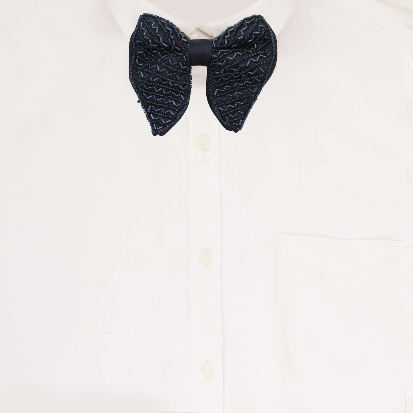 Alvaro Castagnino Men Embellished Woven Design Bow Tie