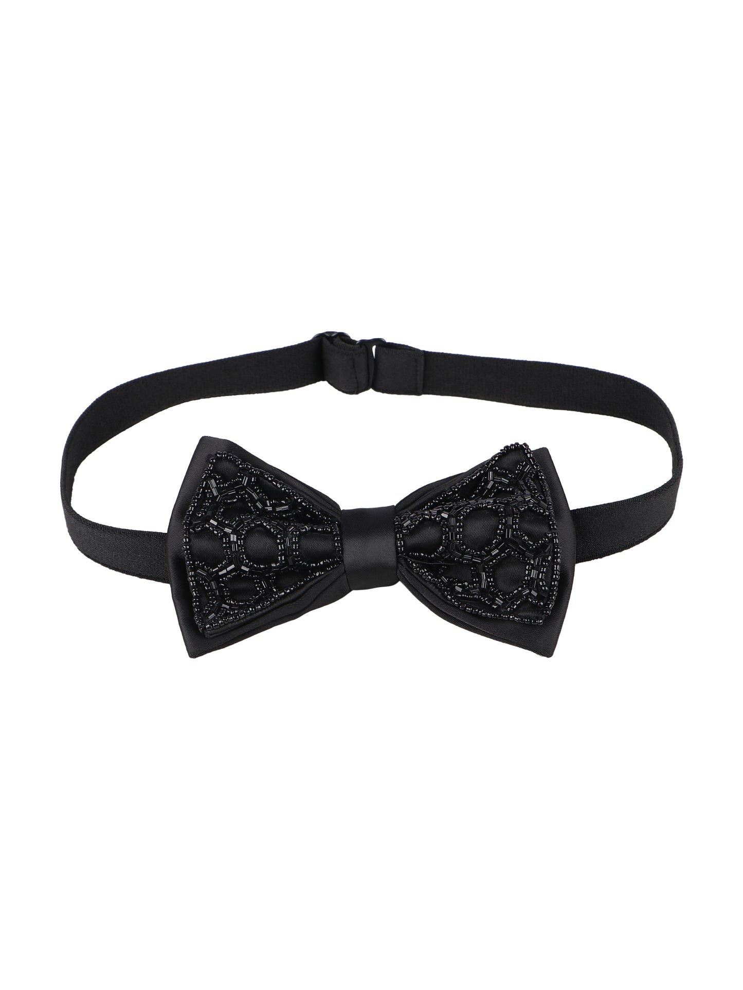 Alvaro Castagnino Men Bead Embroidered Adjustable Bow Tie