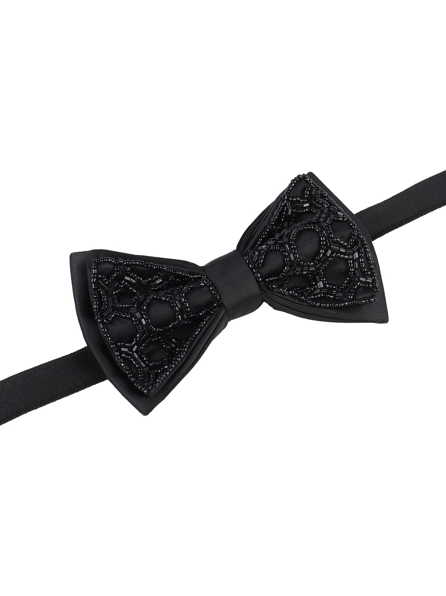 Alvaro Castagnino Men Bead Embroidered Adjustable Bow Tie