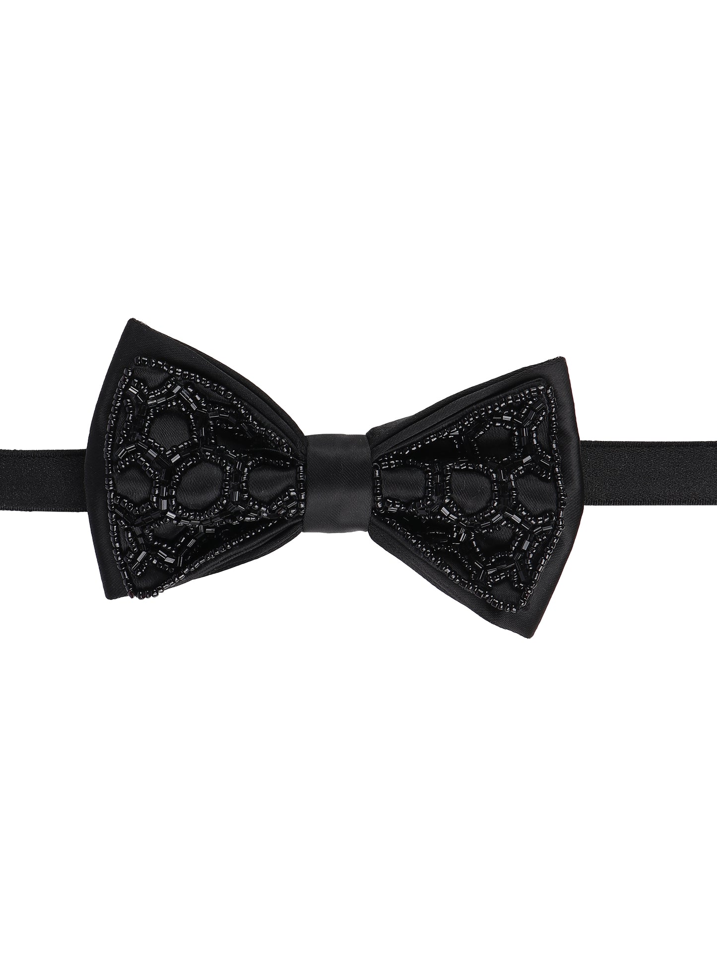 Alvaro Castagnino Men Bead Embroidered Adjustable Bow Tie