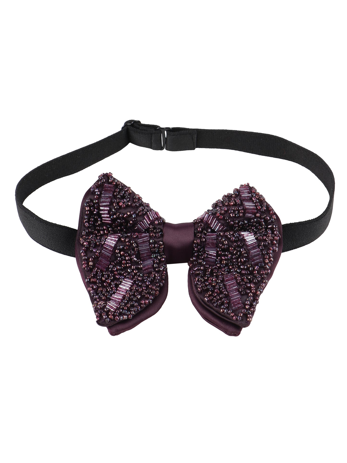 Alvaro Castagnino Men Embellished Woven Design Bow Tie