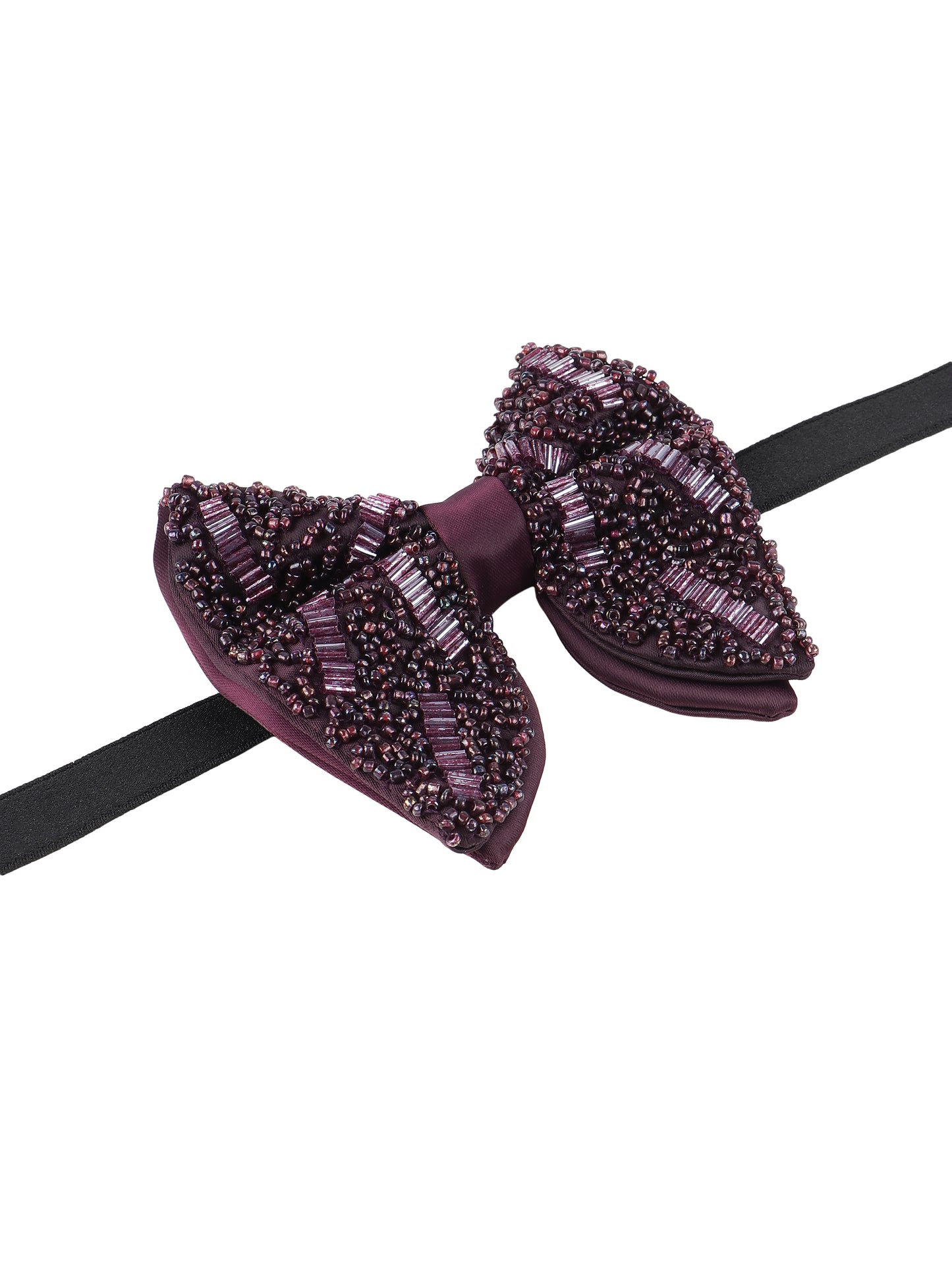 Alvaro Castagnino Men Embellished Woven Design Bow Tie