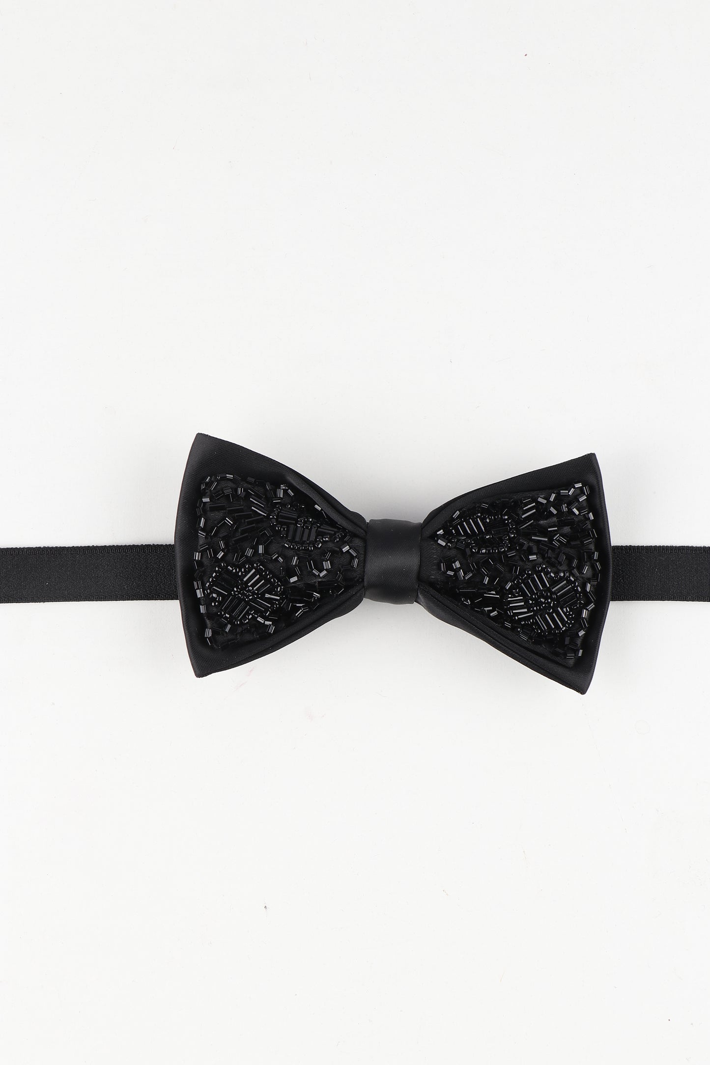 Alvaro Castagnino Men Bead Embroidered Adjustable Bow Tie