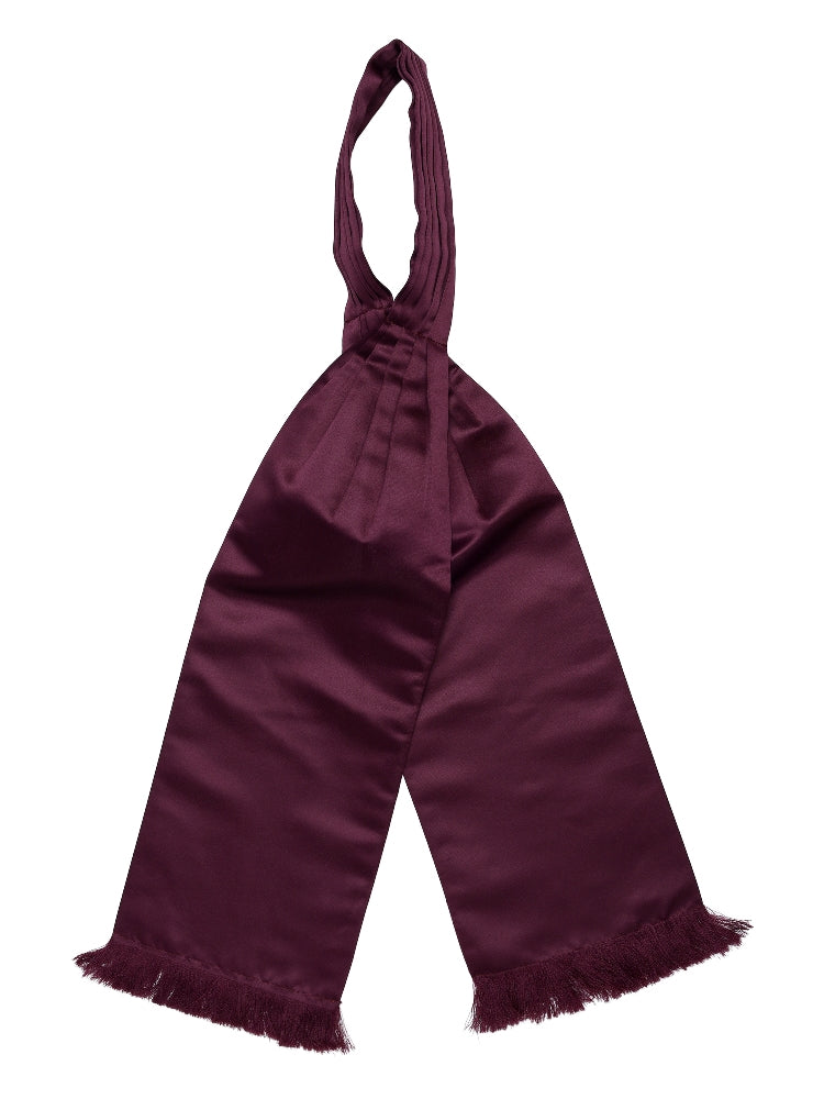 Purple Solid Fringed Cravat