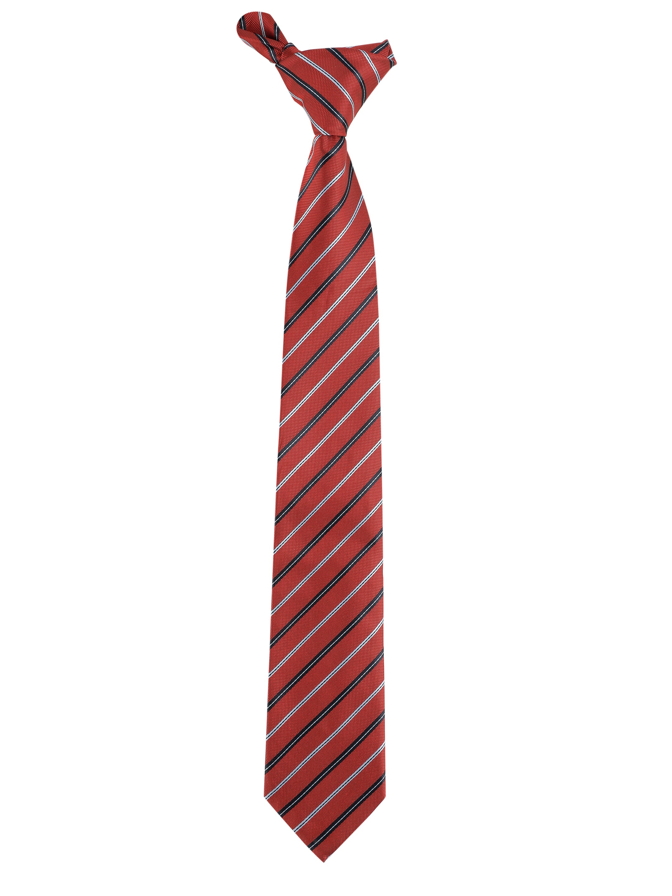 Maroon Diagonal Striped Necktie