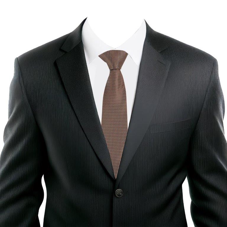 Alvaro Castagnino Brown & Grey Coloured Microfiber Necktie for Men