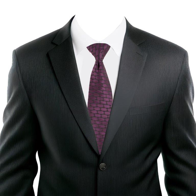 Purple Geometric Necktie