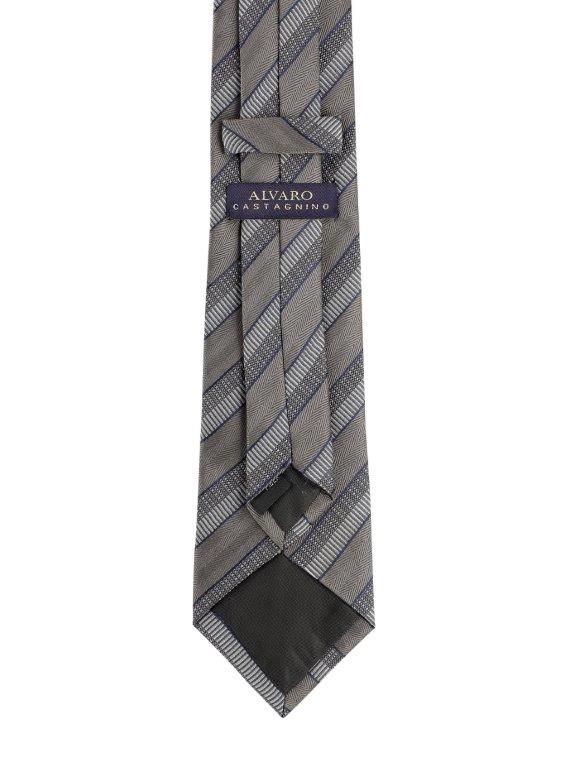 Alvaro Castagnino Grey Coloured Microfiber Necktie for Men