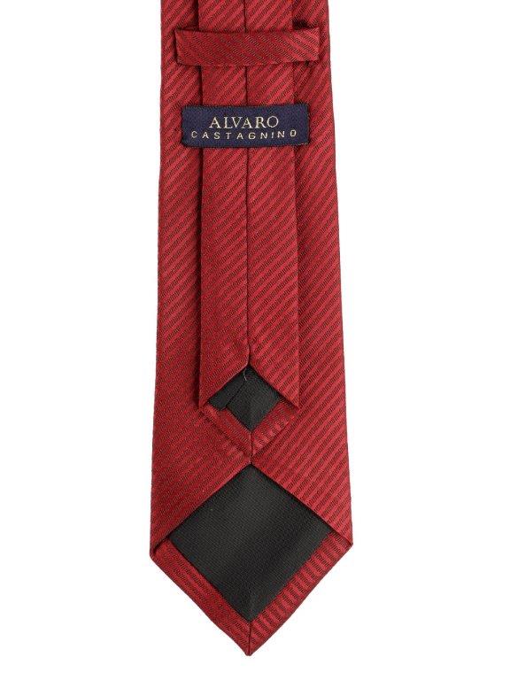 Alvaro Castagnino Red Coloured Microfiber Necktie for Men