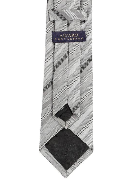 Alvaro Castagnino Grey Coloured Microfiber Necktie for Men