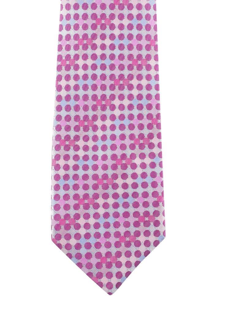Pink Polka Dot Silk Necktie