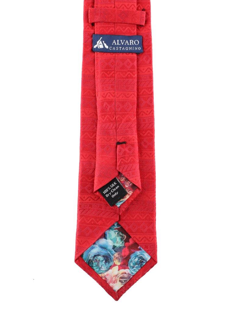 Alvaro Castagnino Red Coloured Silk Necktie for Men