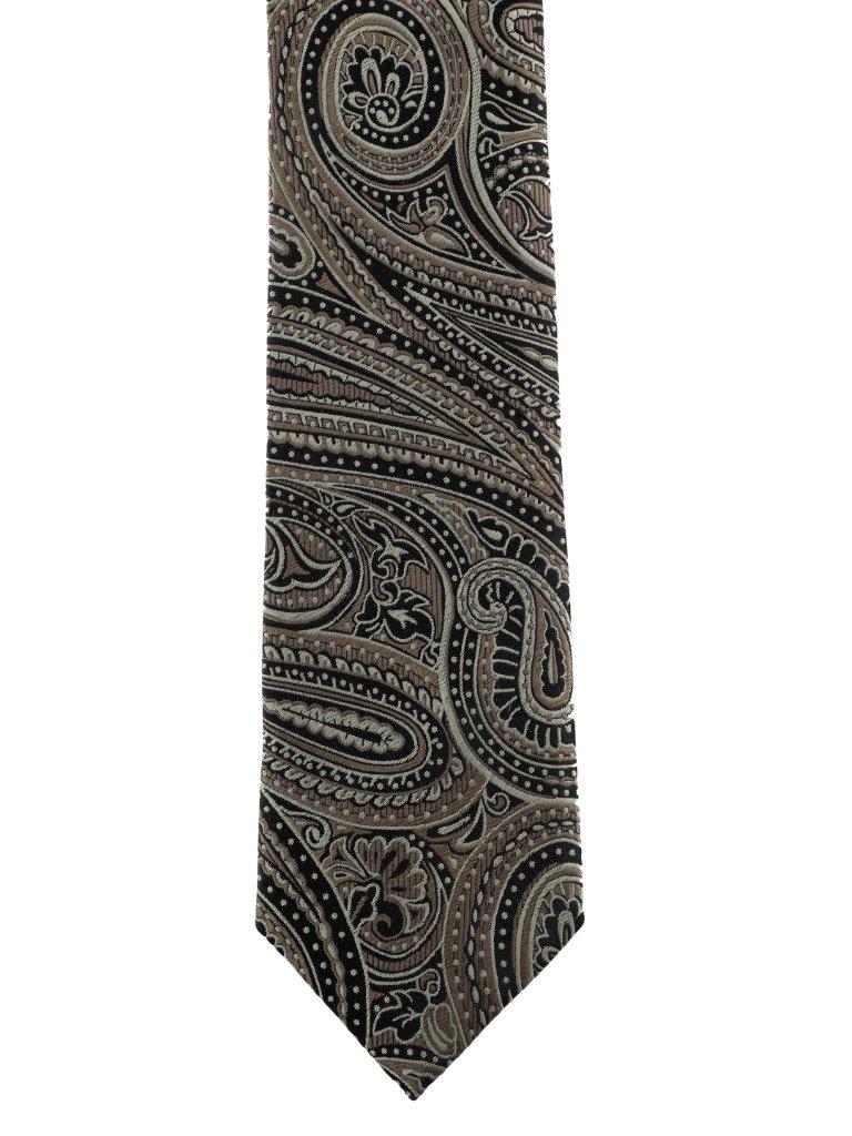 Alvaro Castagnino Brown & Black Coloured Silk Necktie for Men