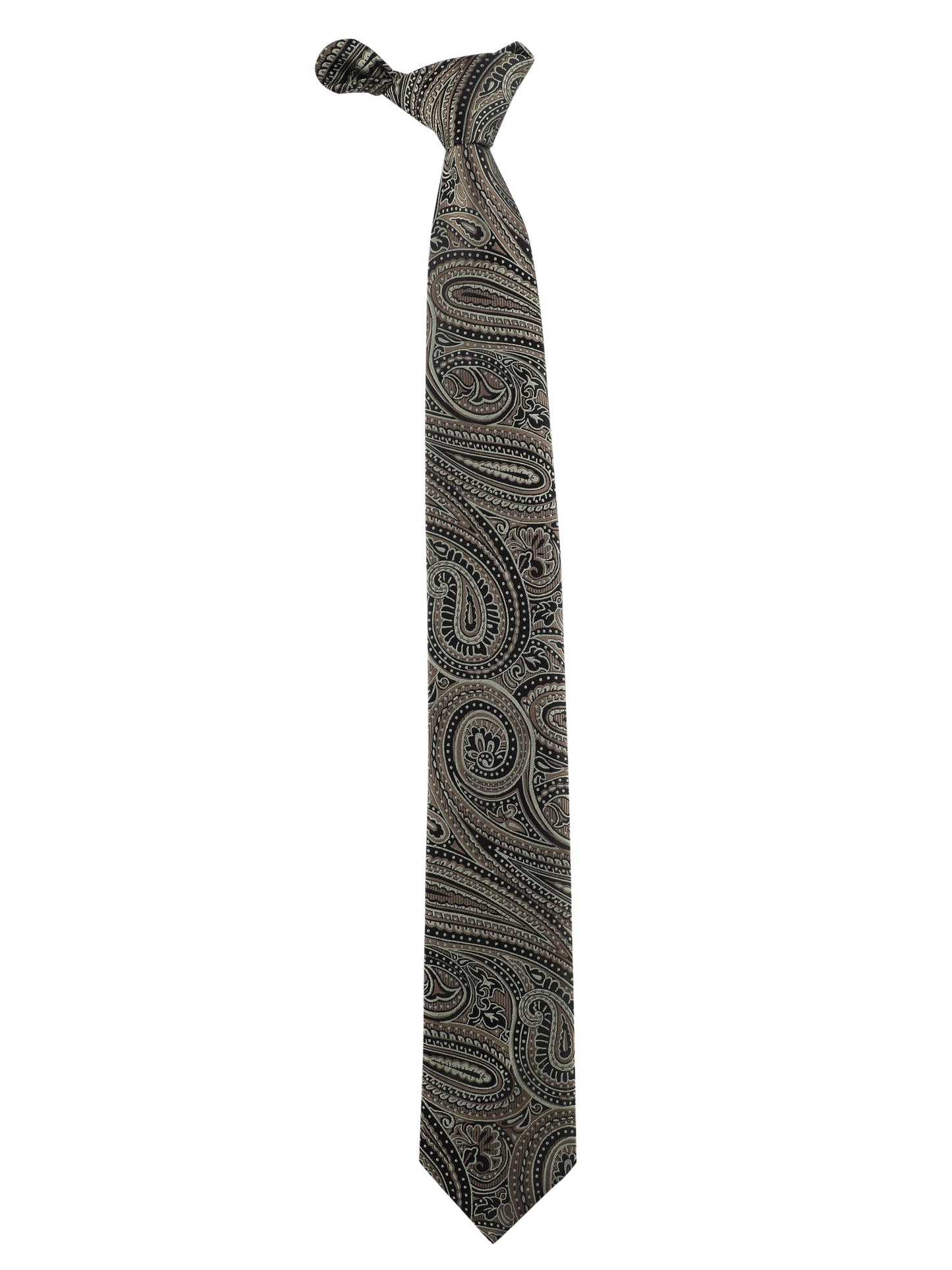 Alvaro Castagnino Brown & Black Coloured Silk Necktie for Men