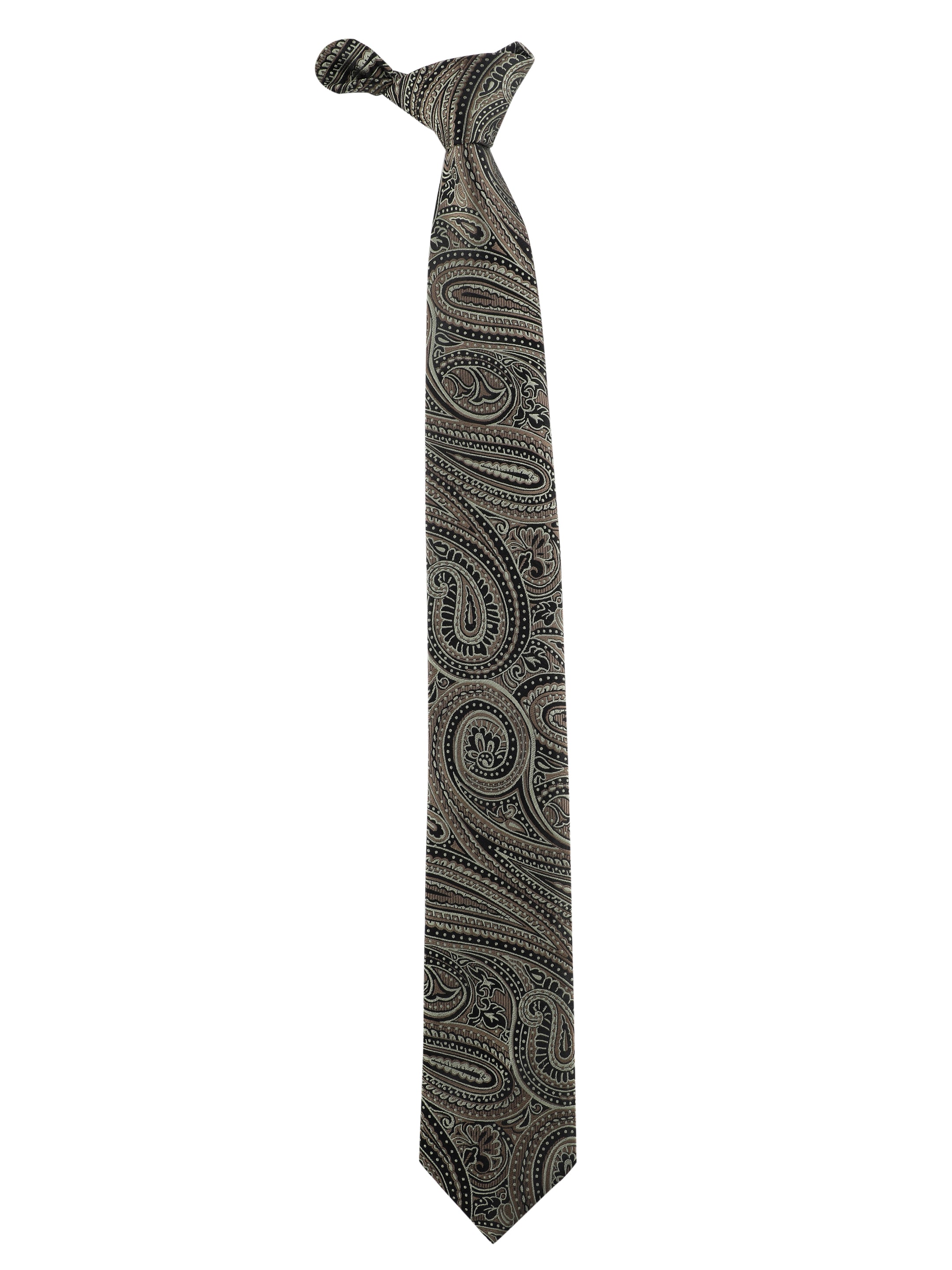 Paisley Olive Green Silk Necktie