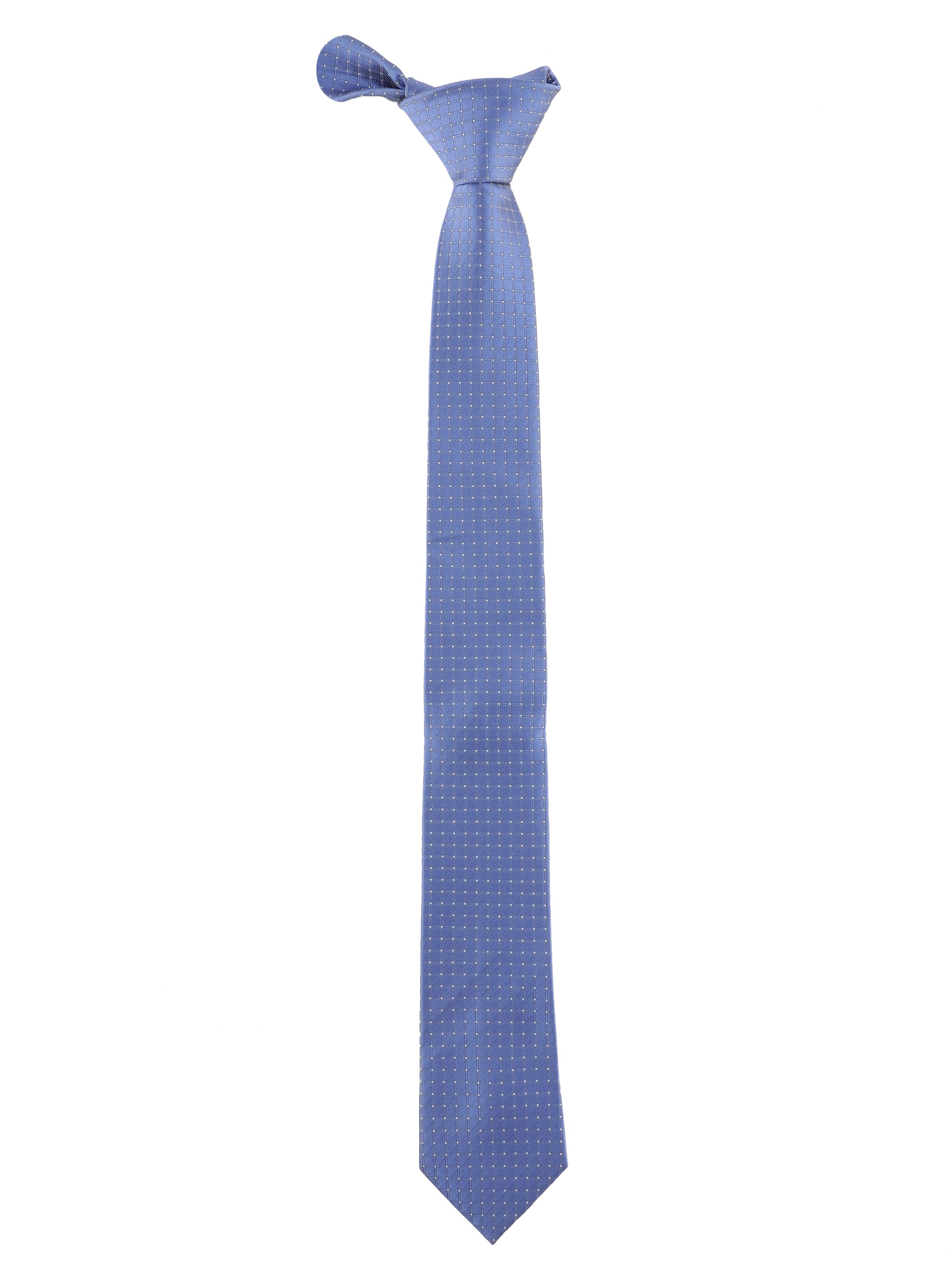 Geometric Blue Silk Necktie