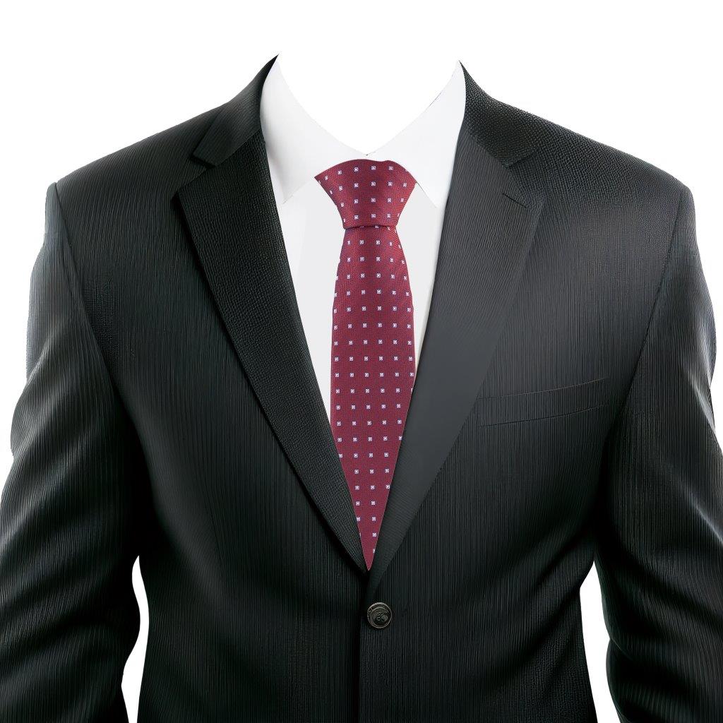 Maroon Micro Dot Silk Necktie