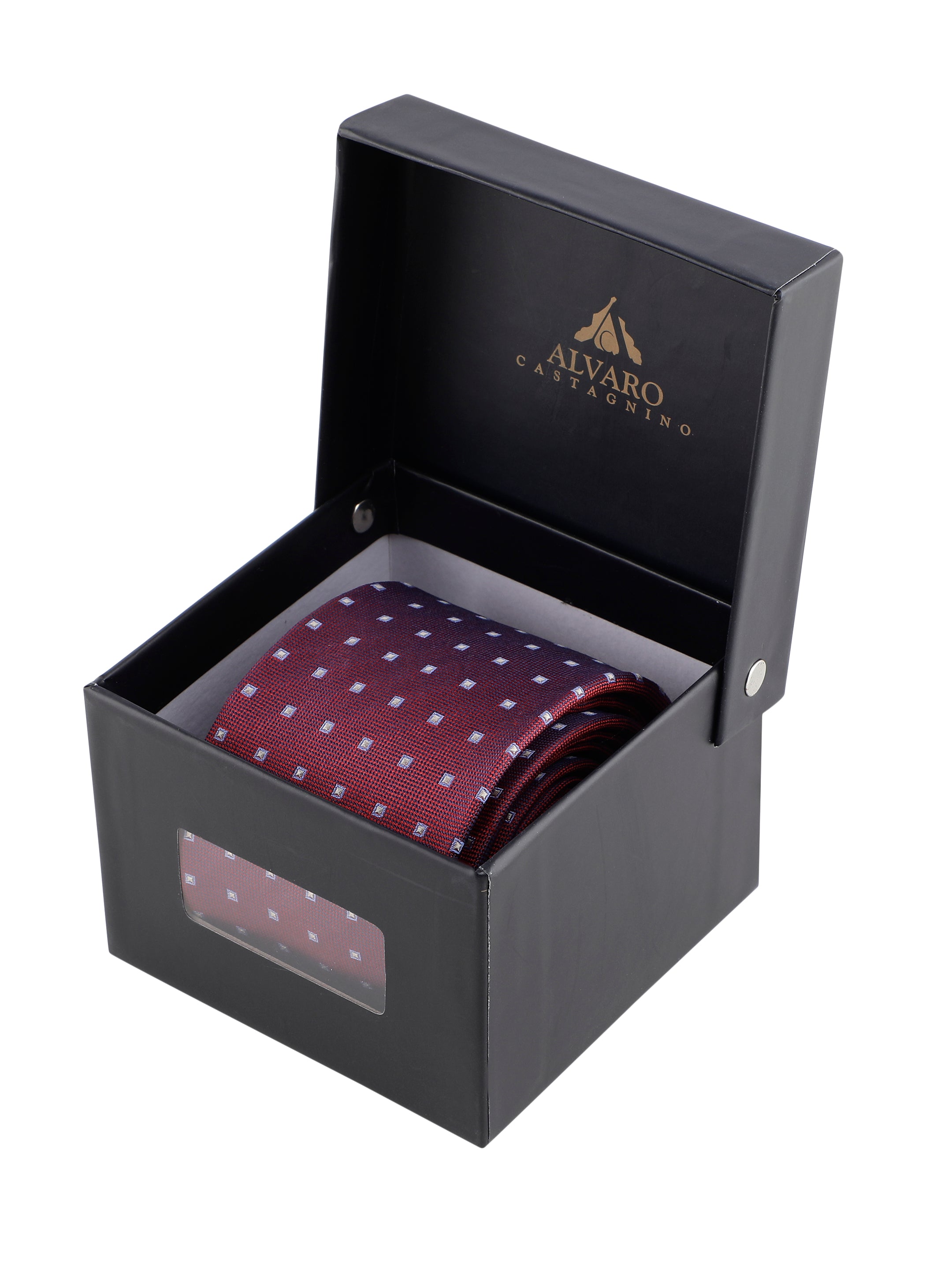 Maroon Micro Dot Silk Necktie