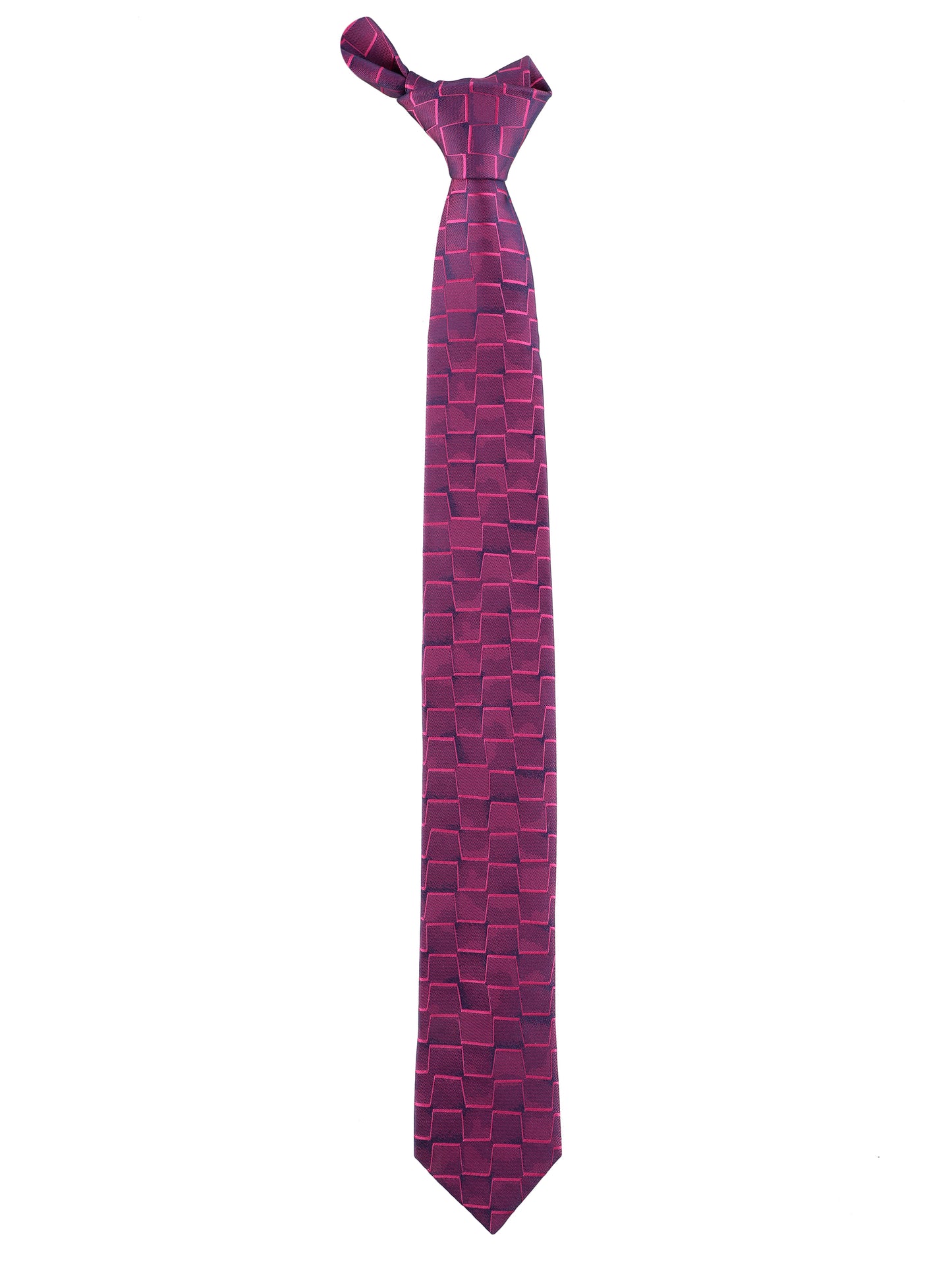 Alvaro Castagnino Magenta Coloured Silk Necktie for Men