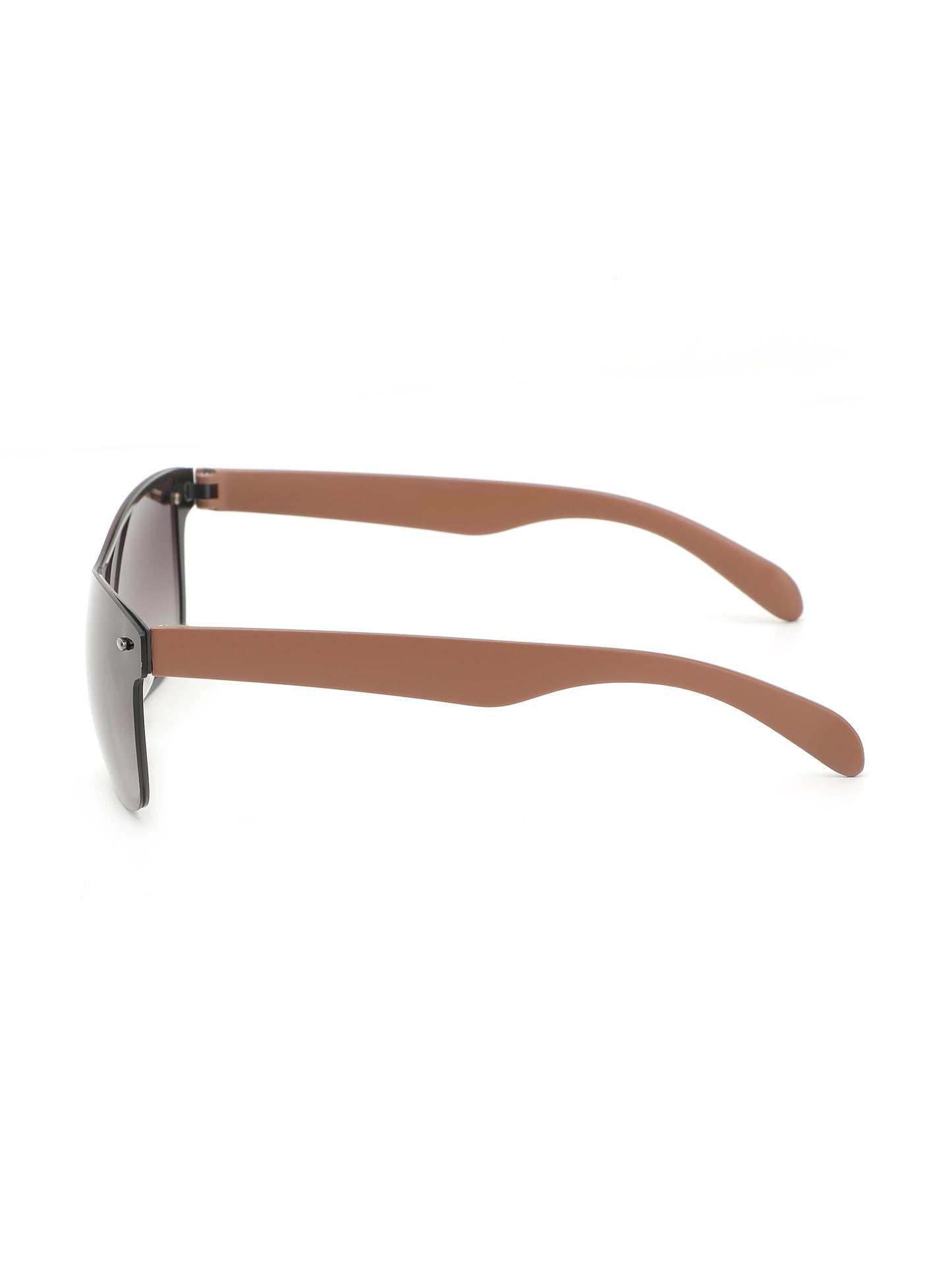Alvaro Castagnino Men Black & Brown Aviator Polarised Lens Sunglasses
