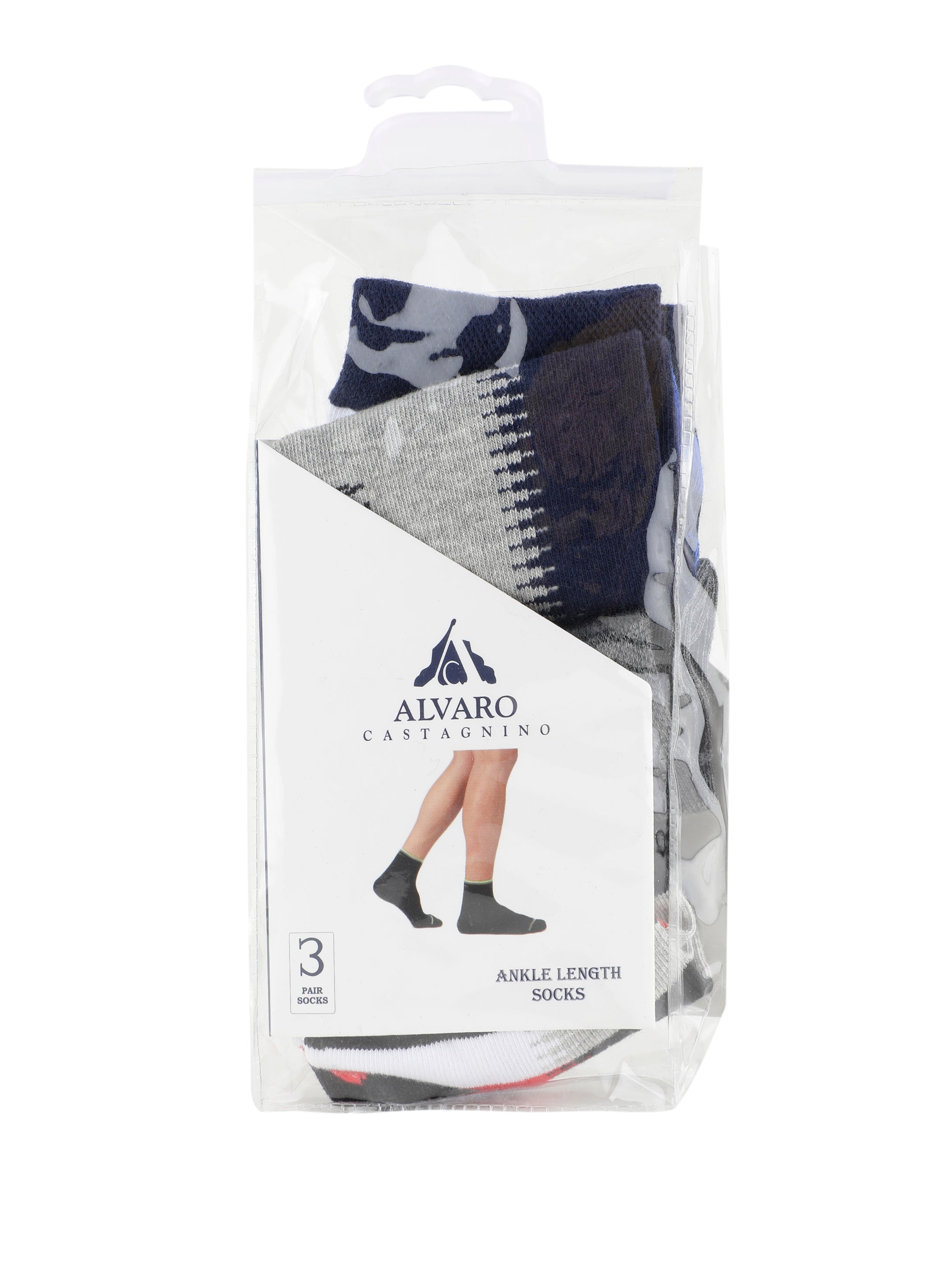 Alvaro Castagnino Men Multi Coloured Ankle-Length Socks