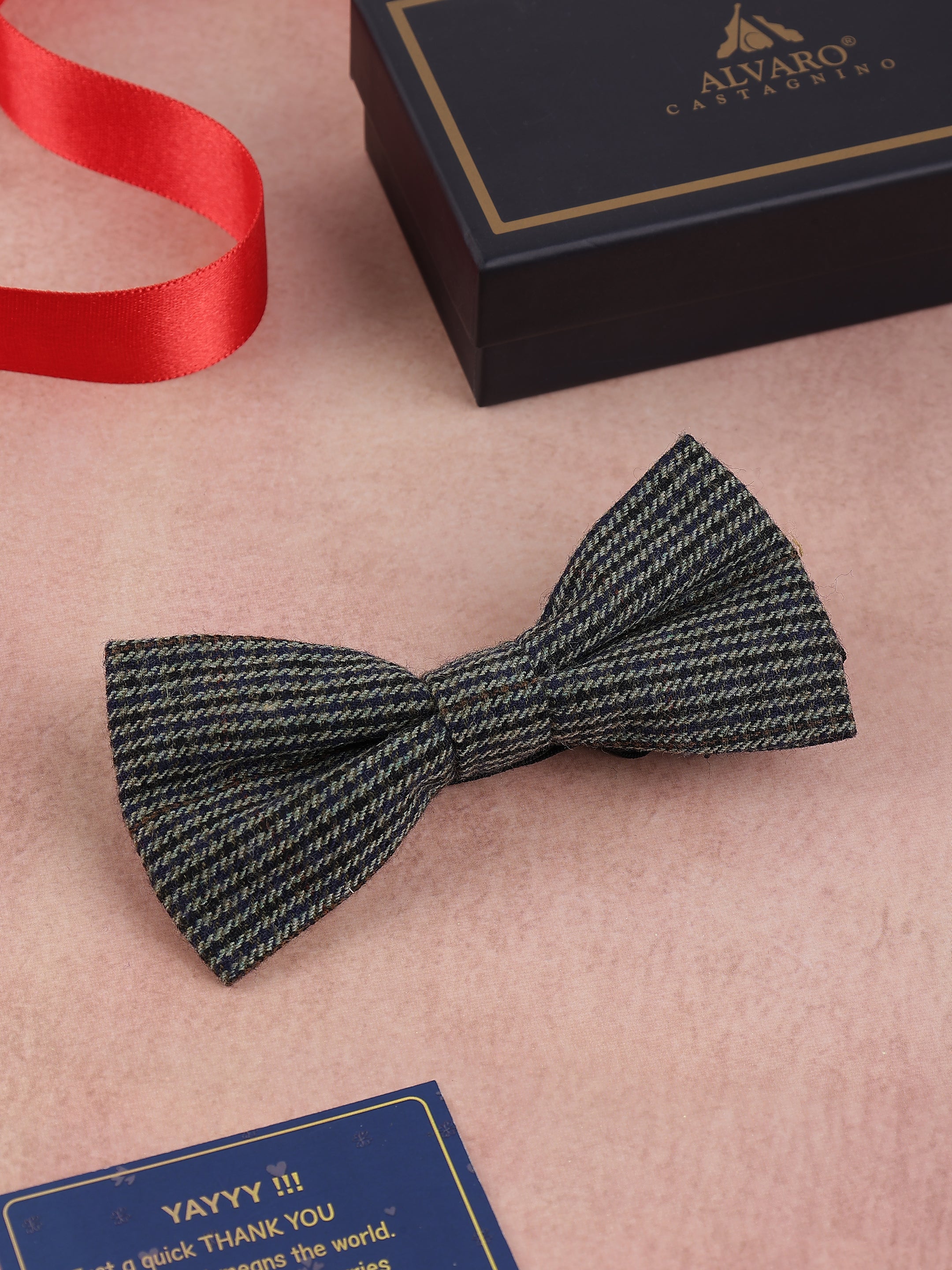 Micro-Checkered Cotton Bow Tie