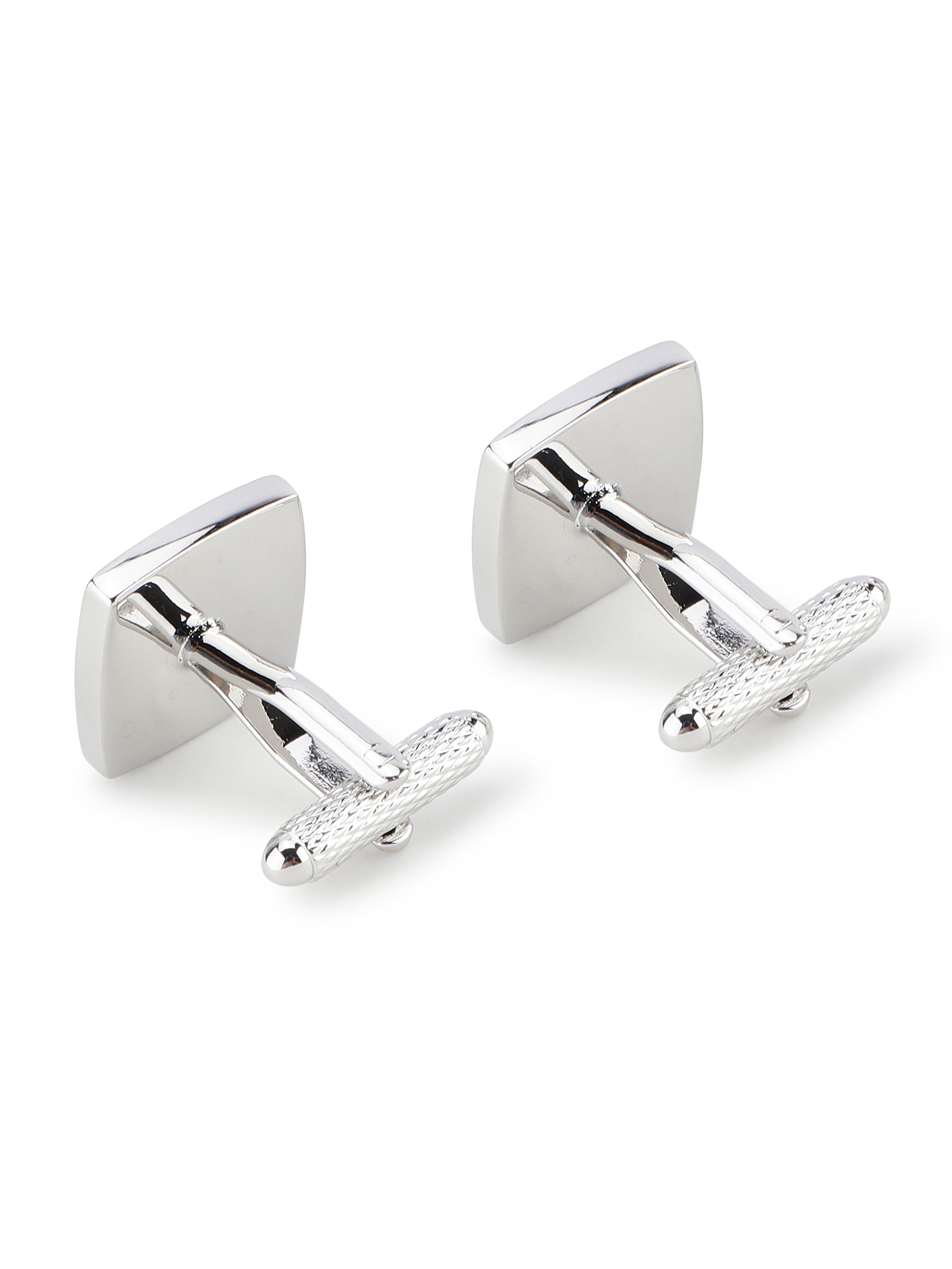 Silver Geometric Cufflink
